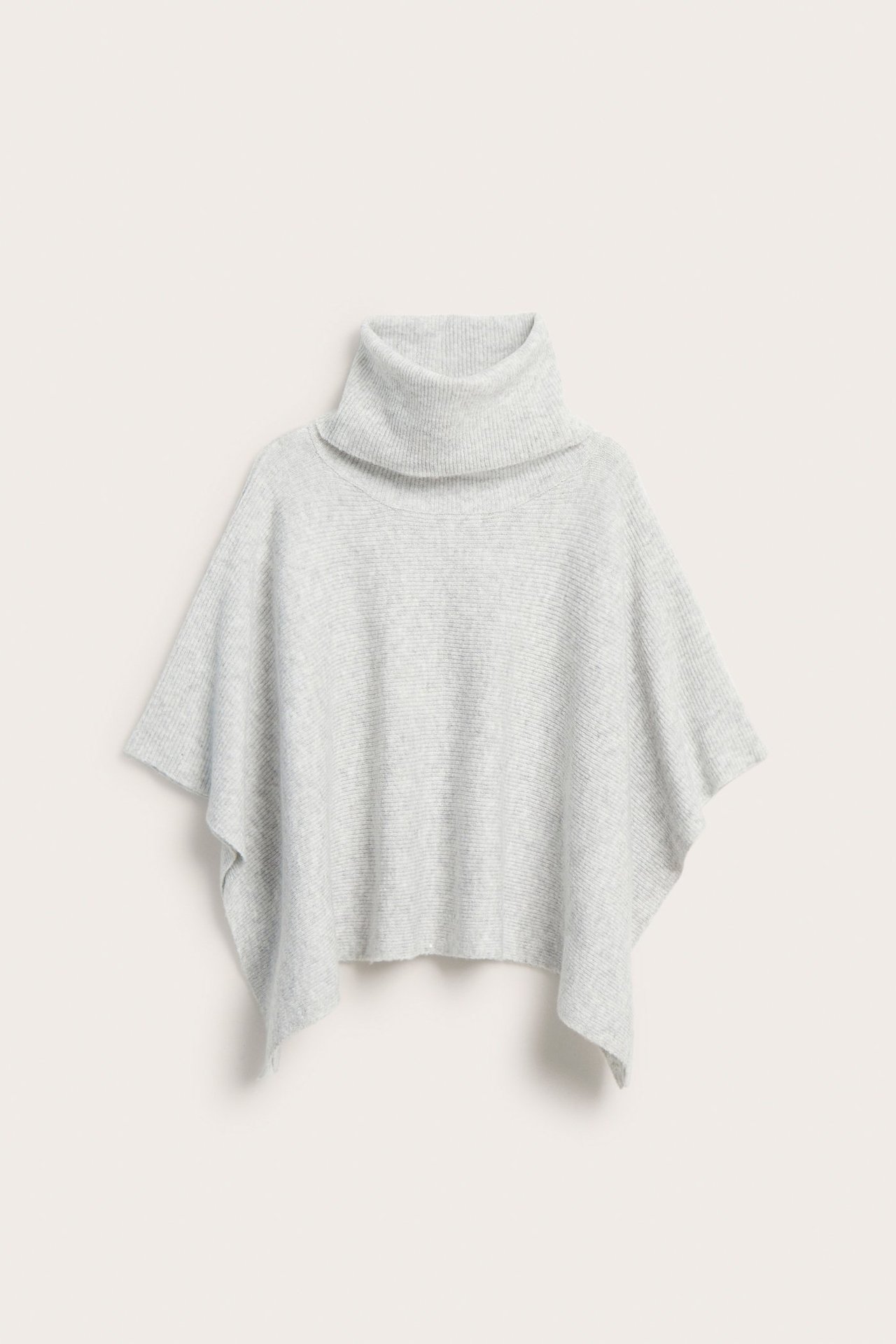 Poncho med polokrage