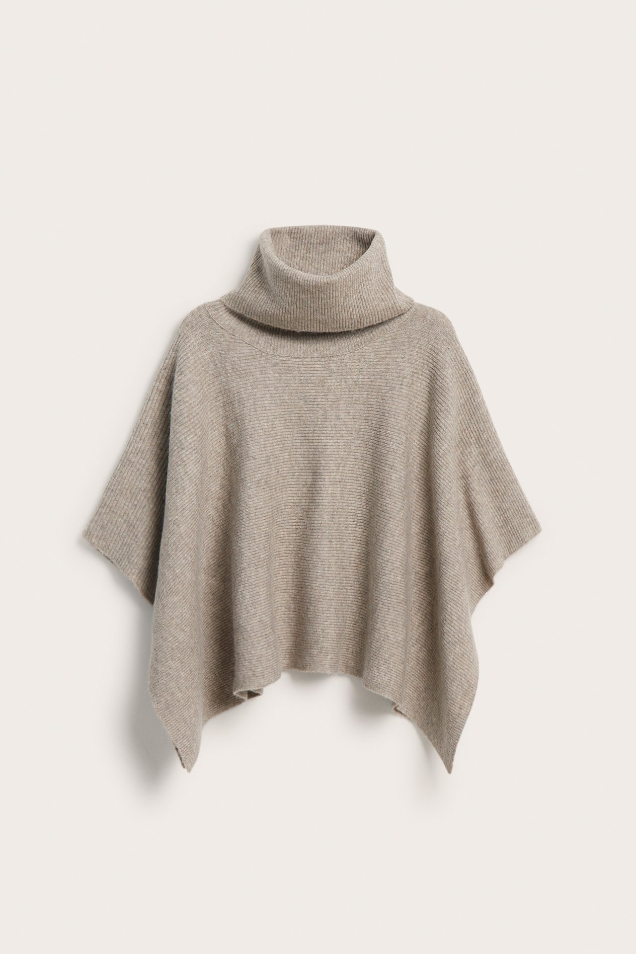 Poncho med polokrage