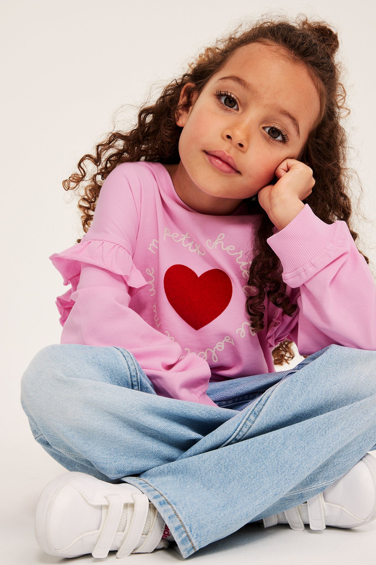 Sweatshirt med volang