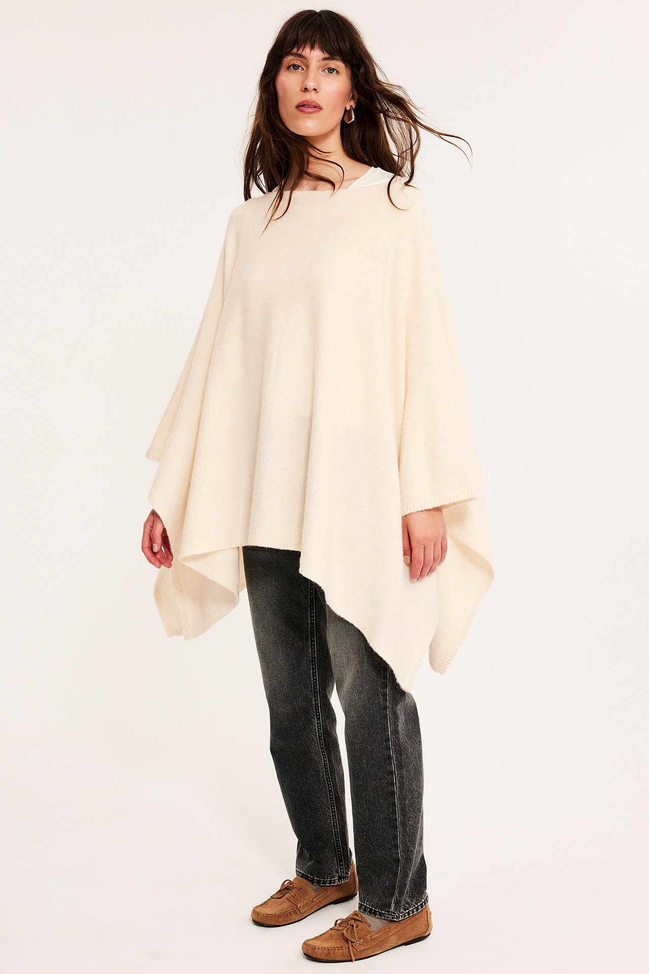 Poncho - Luonnonvalkoinen - 3