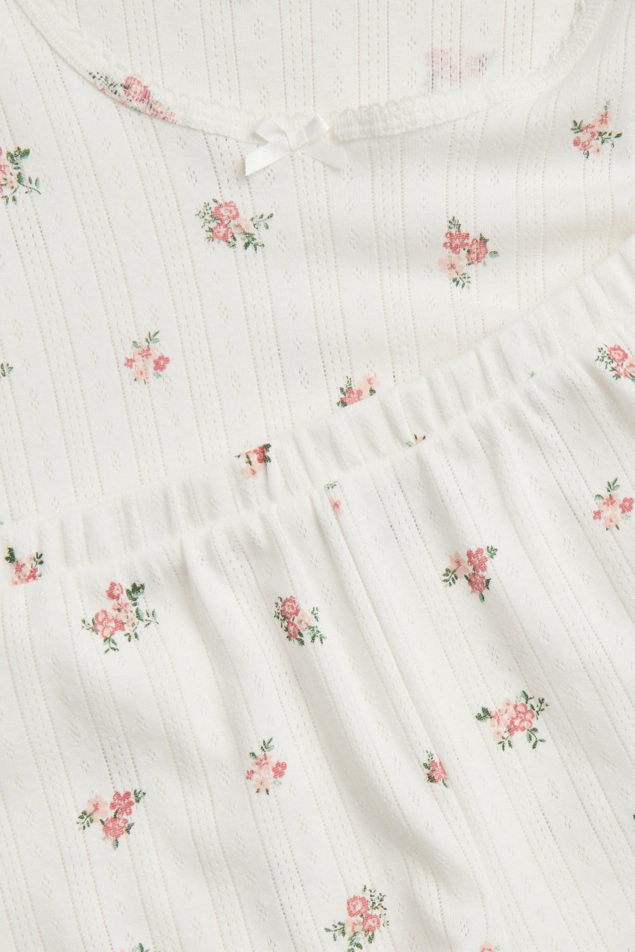 Pyjamas set med pointelle mönster - Rosa - 4