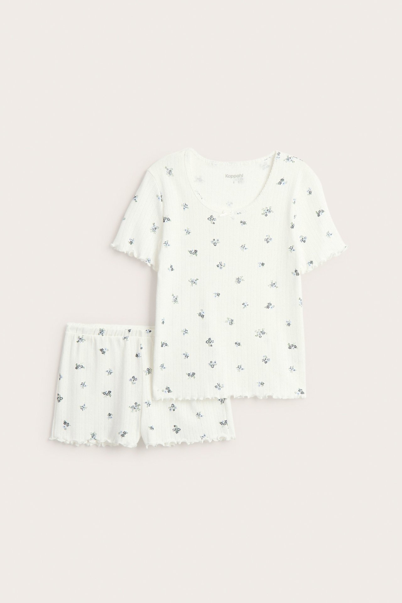 Pyjamas set med pointelle mönster