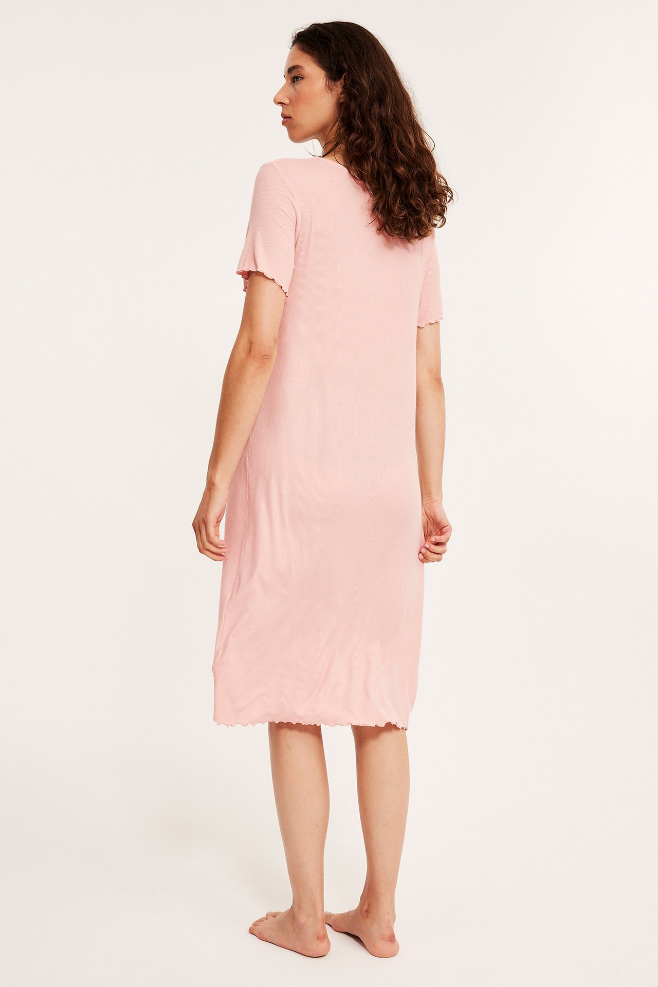 Ribbat nattlinne - Rosa - 5