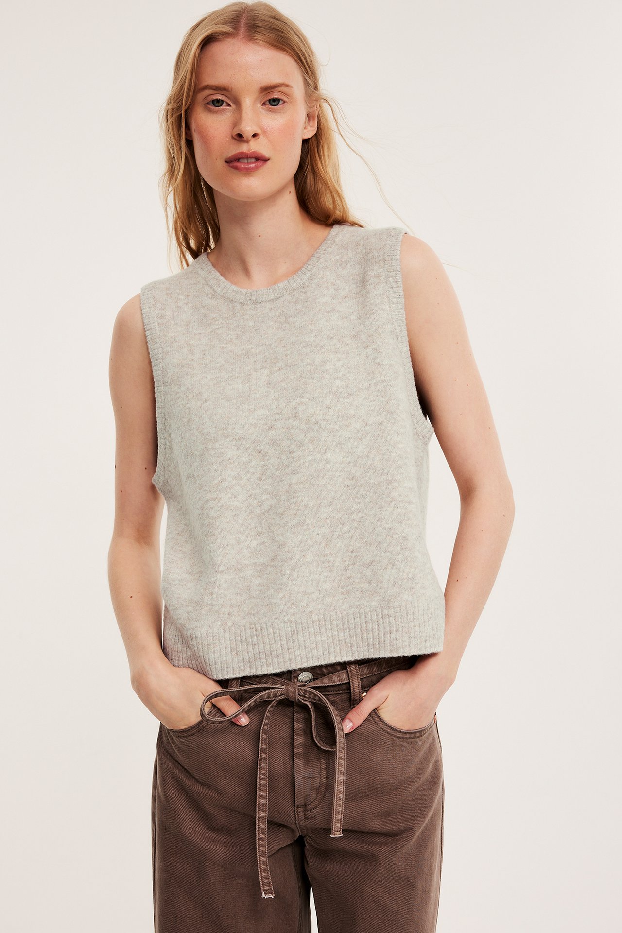 Neuleliivi - Vaaleanbeige - 175cm / Storlek: S - 4