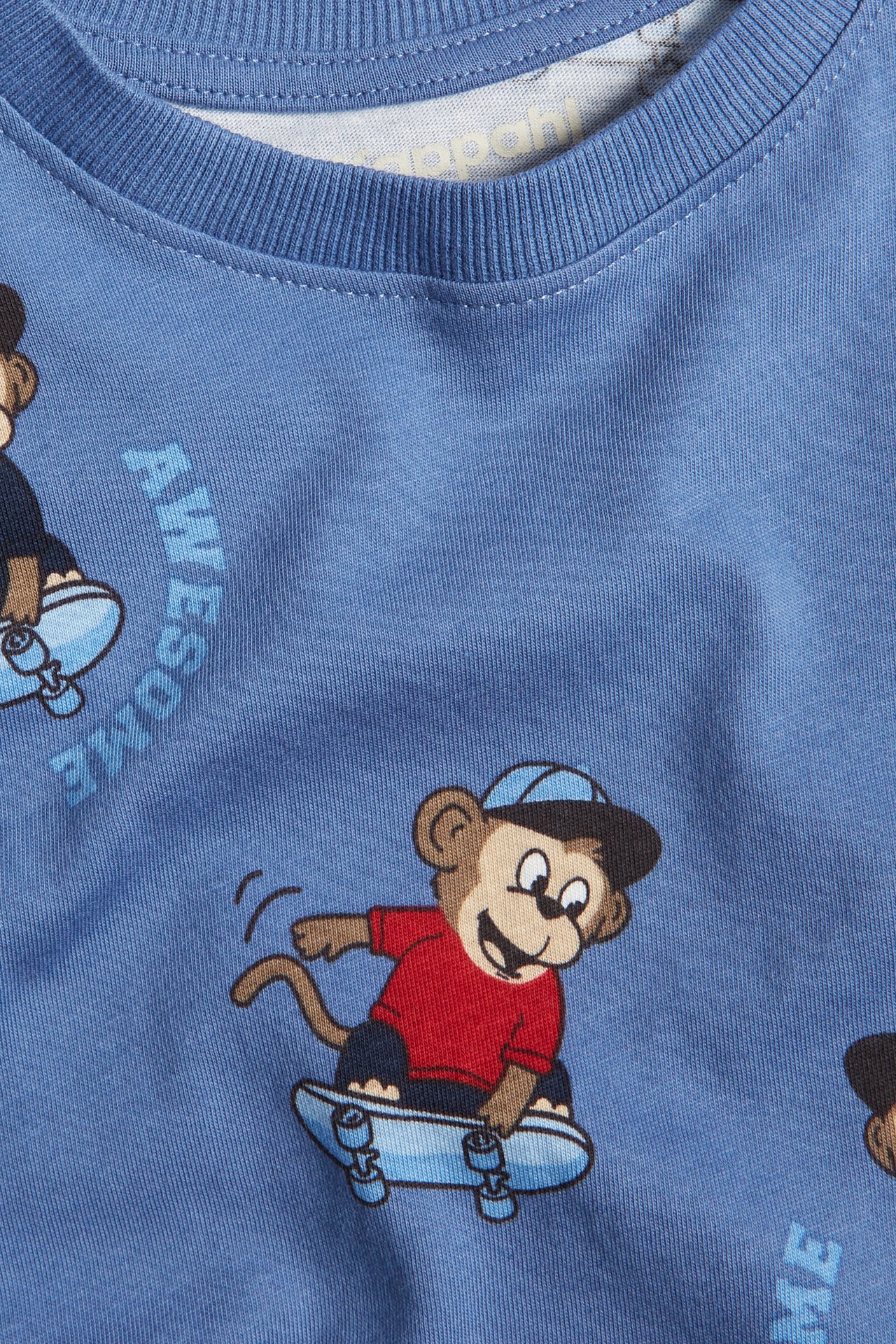 T-shirt med apor - Blå - 4