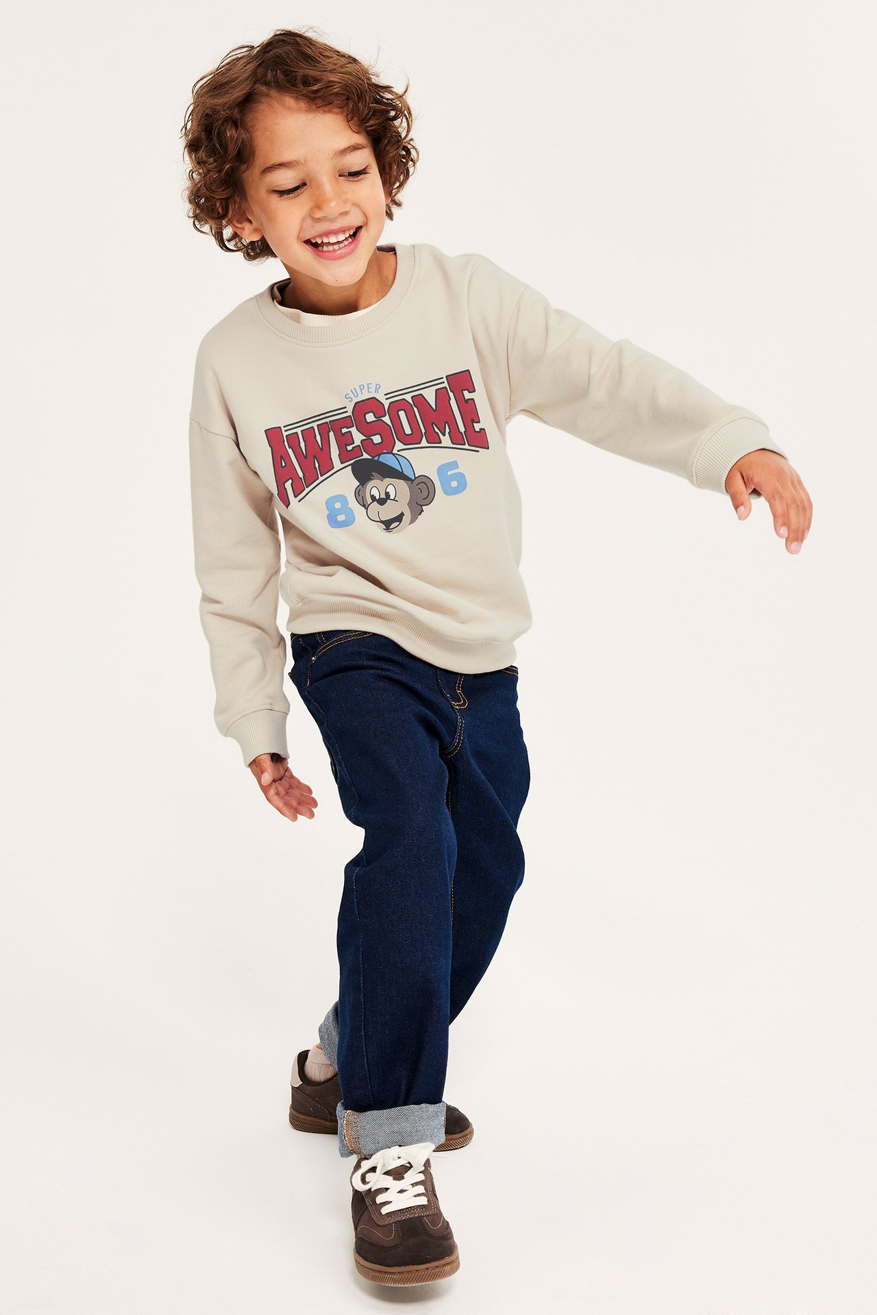 Sweatshirt med tryck