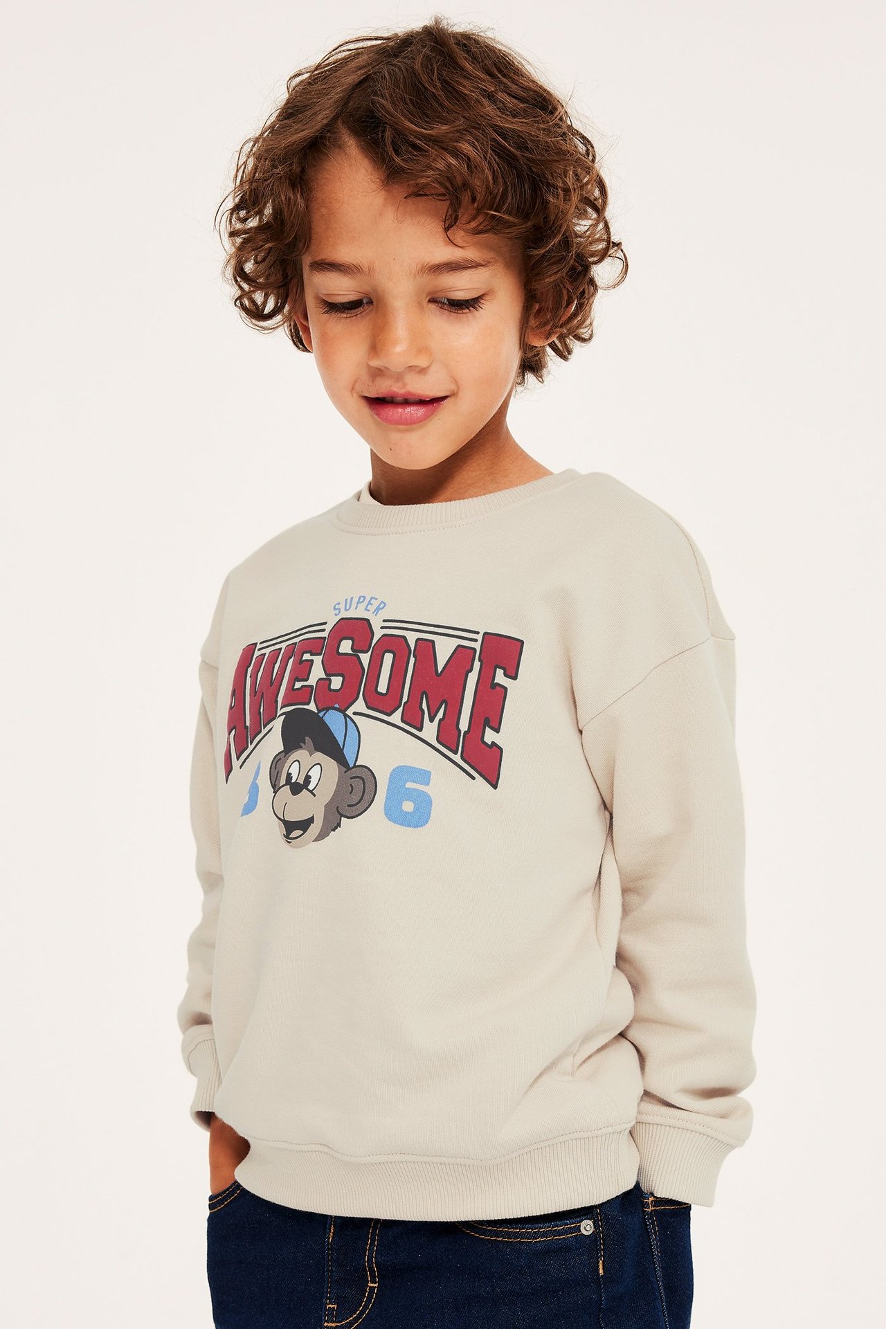 Sweatshirt med tryck