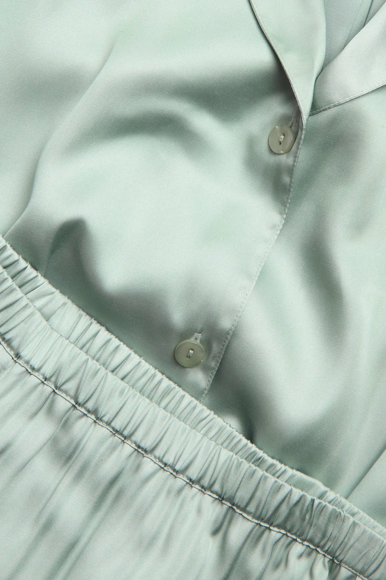 Satin pyjamas - Ljusgrön - 5