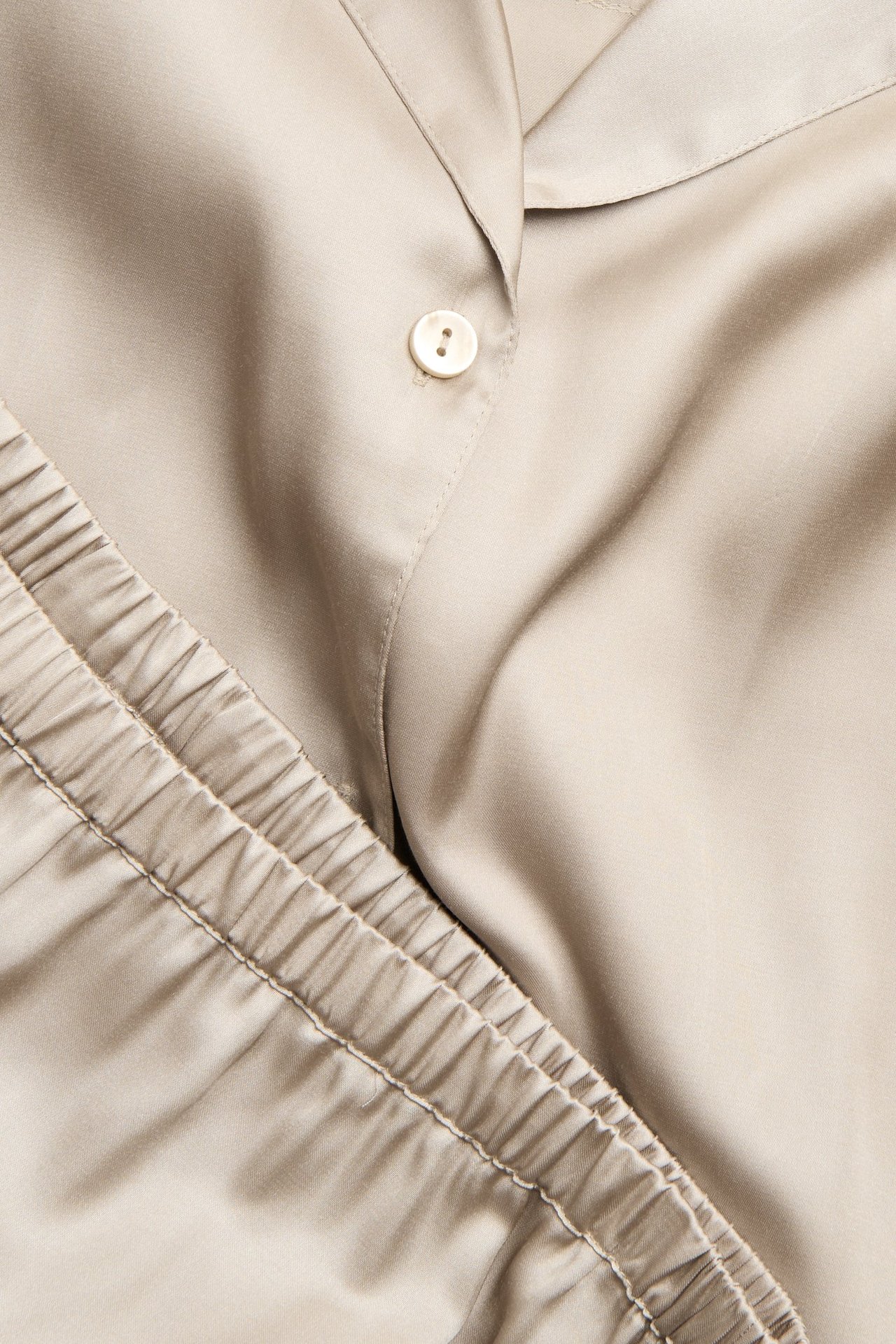 Satin pyjamas - Beige - 4