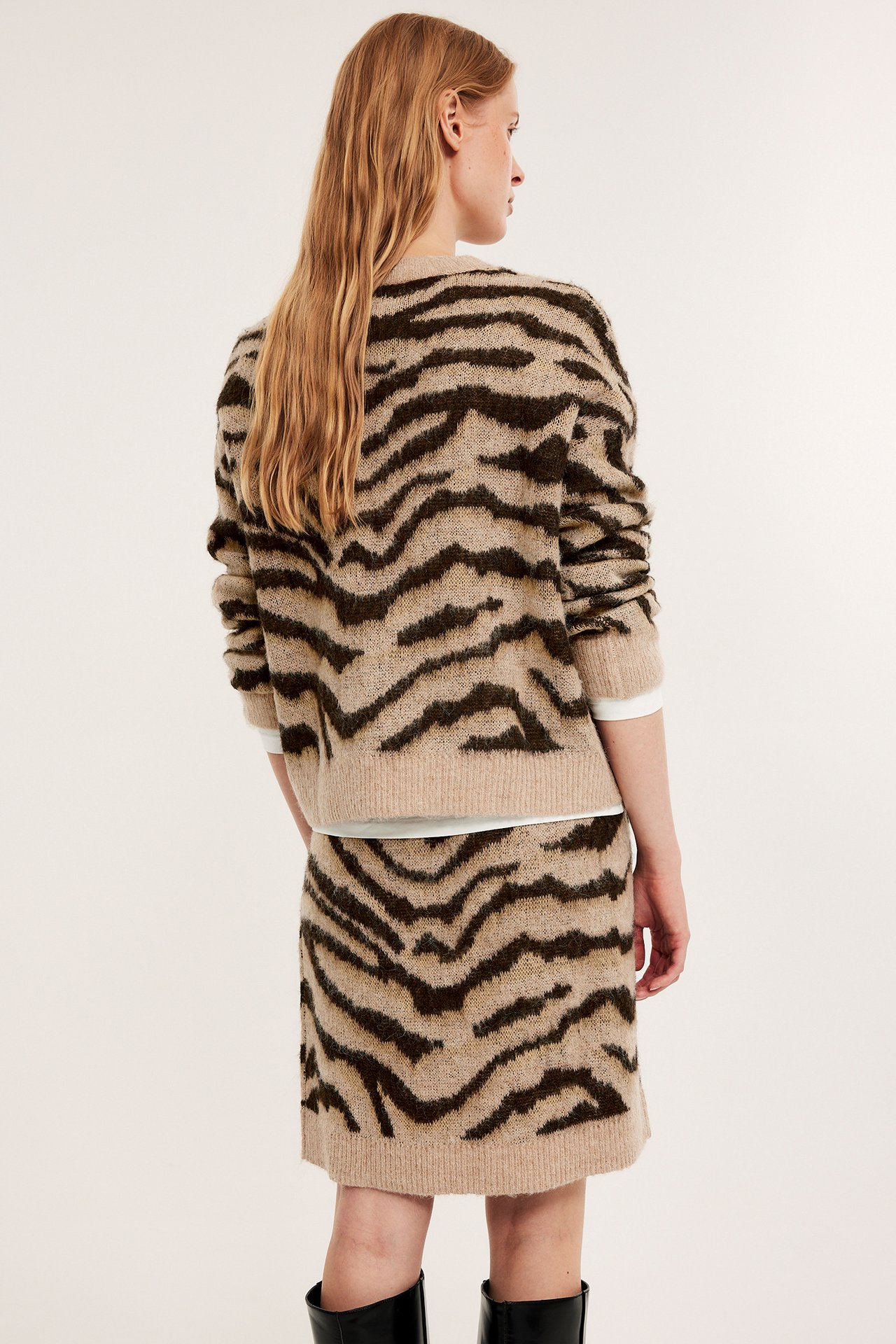Strikkegenser - Lys beige - 175cm / Storlek: S - 6