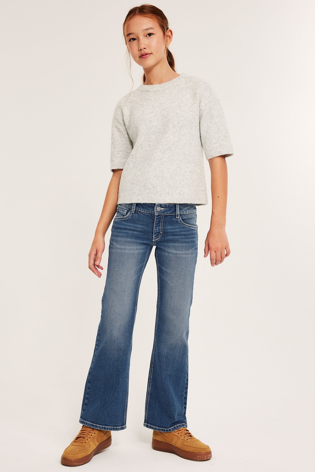 Bootcut jeans low waist embroidery - Denim - 4
