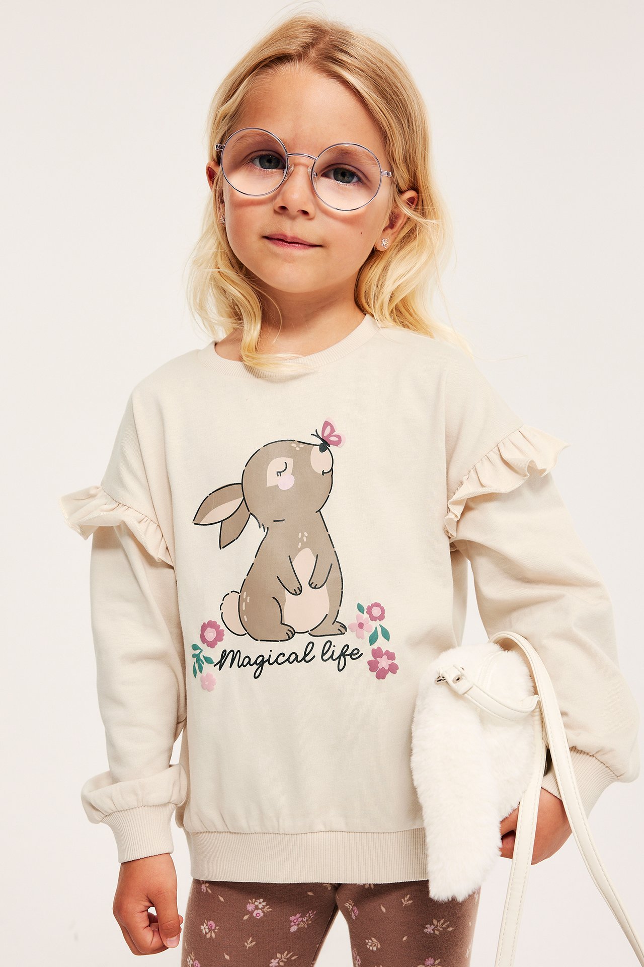 Sweatshirt med volang