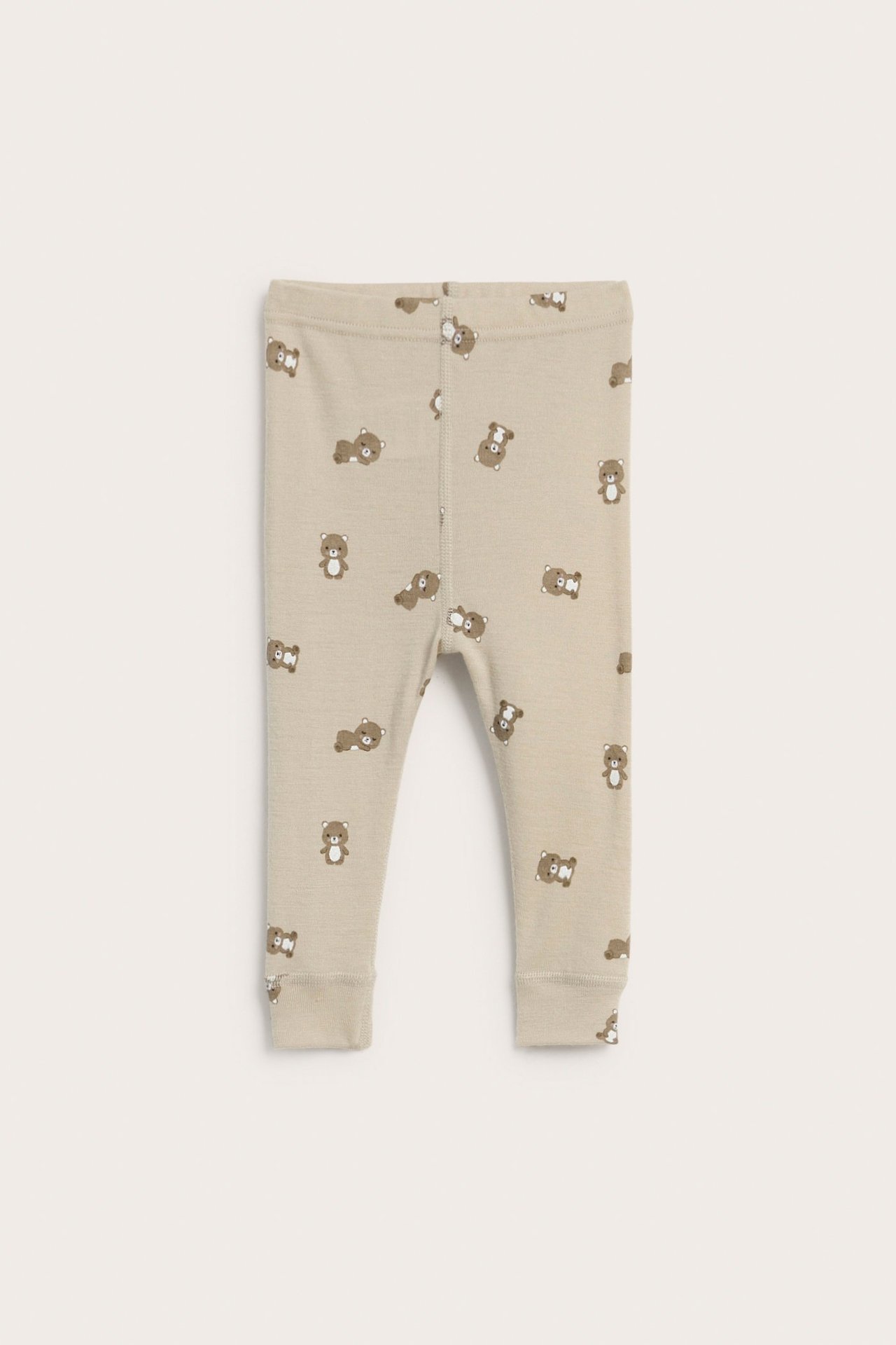 Mönstrade leggings i ull