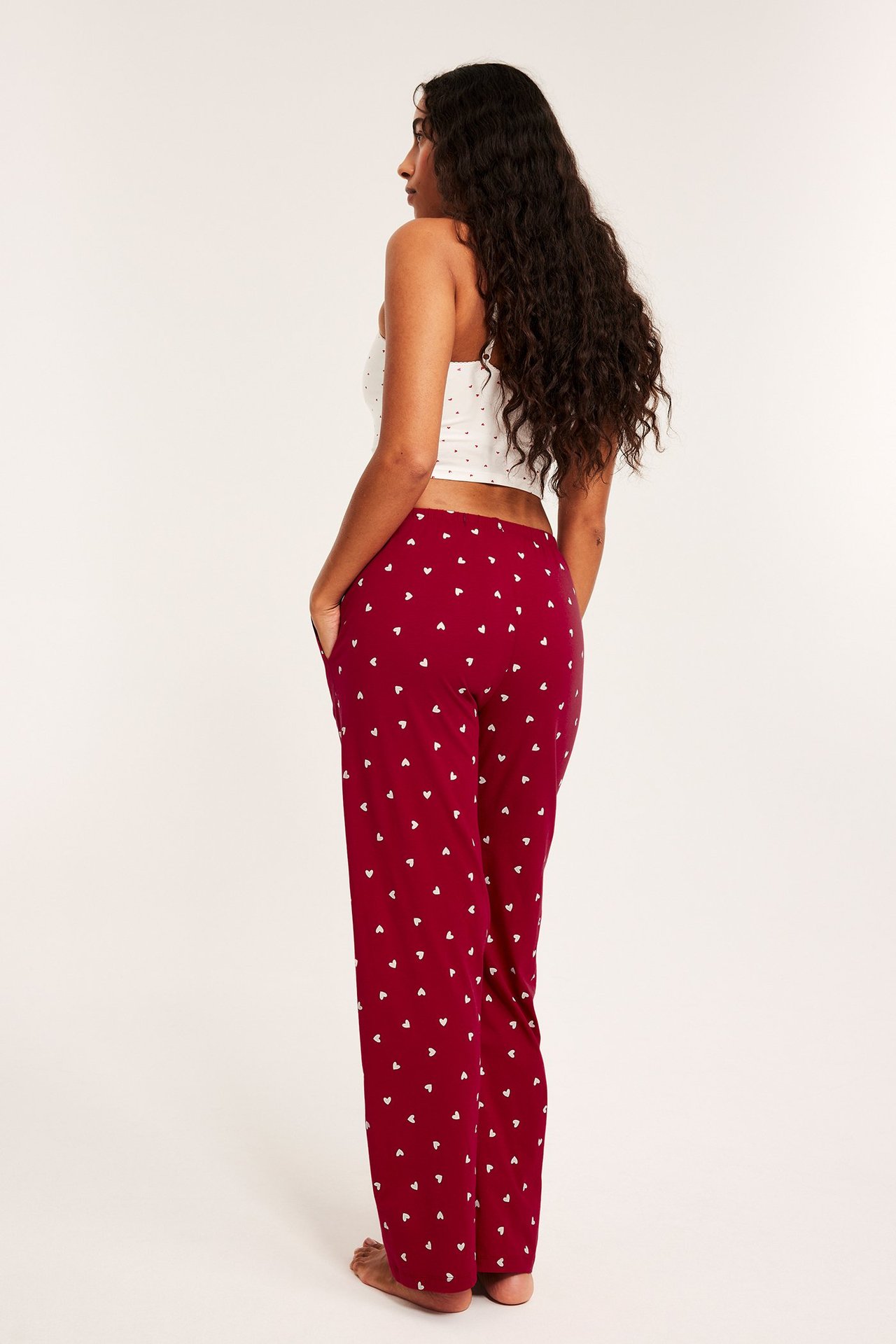 Mönstrade pyjamasbyxor - Röd - 176cm / Storlek: S - 5