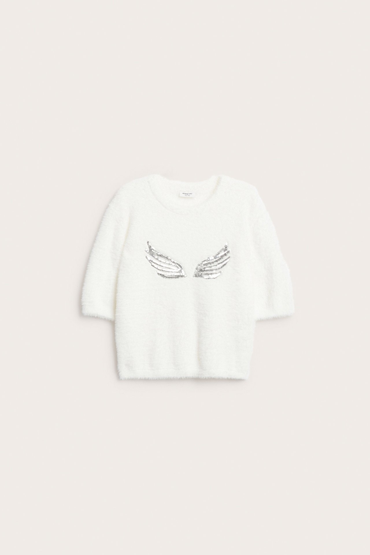 Stickad t-shirt med paljetter