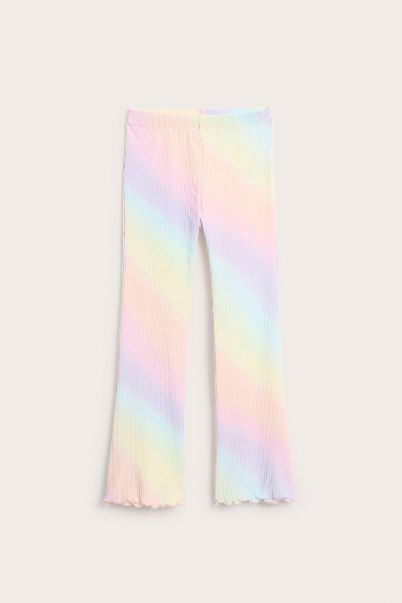 Regnbågsmönstrade flare leggings