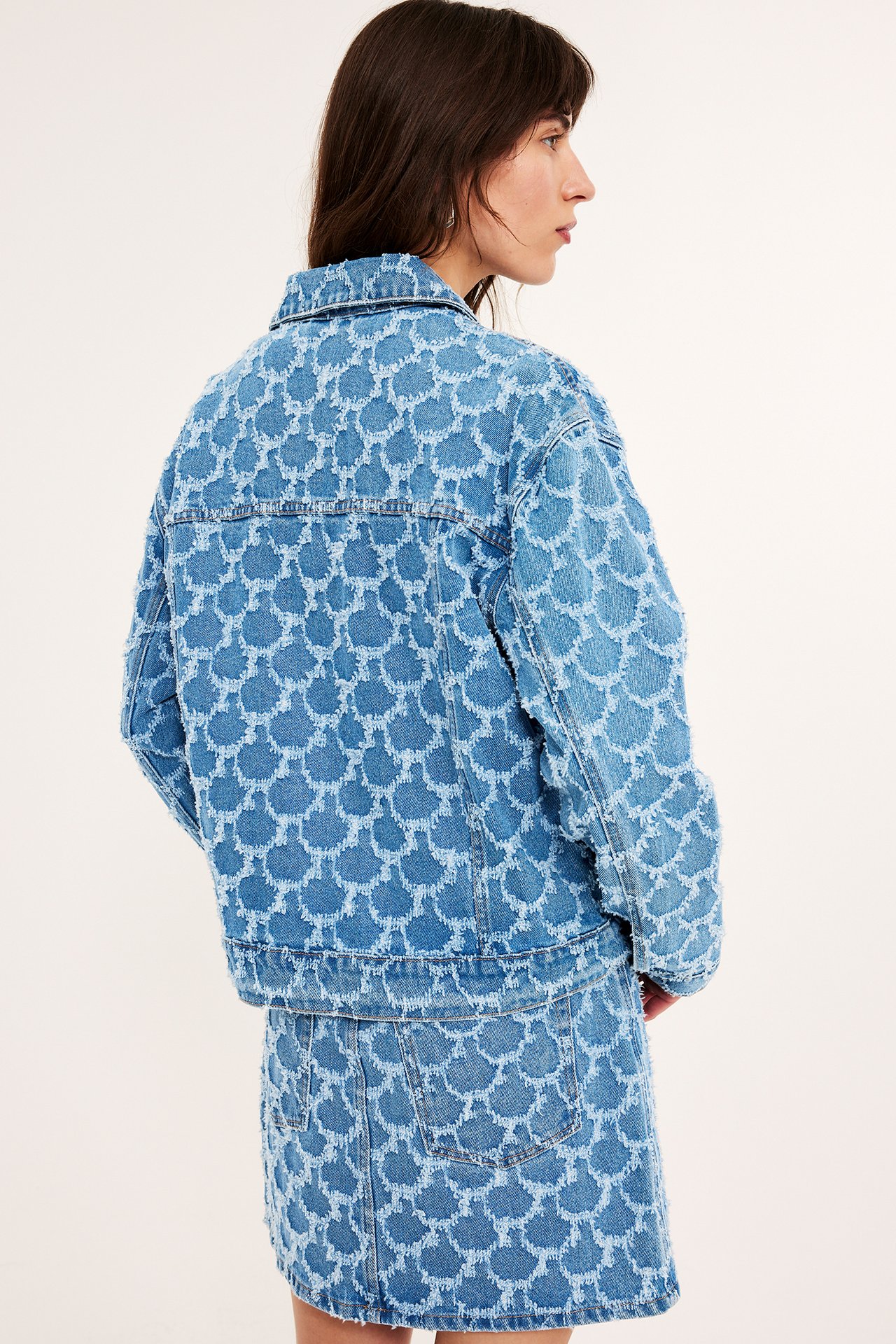 Jeansjakke med struktur - Denim - 6