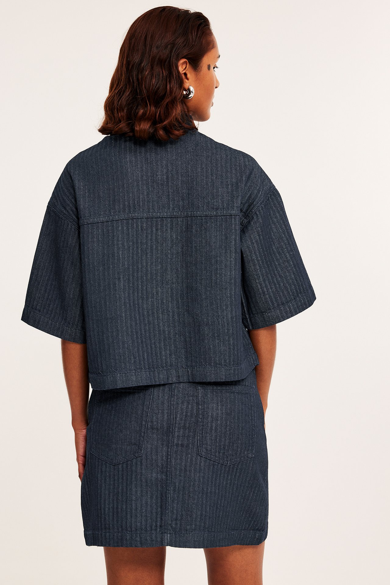 Kalanruotokuvioinen farkkuhame - Tumma denim - 6