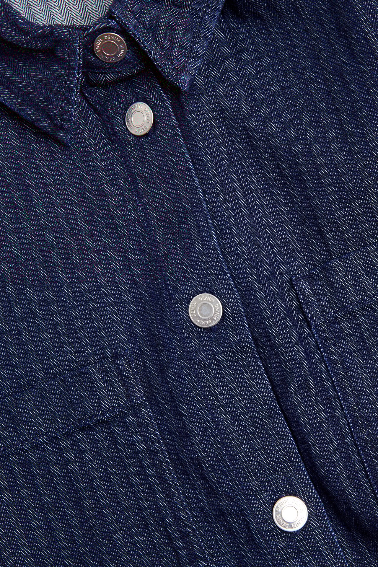 Kalanruotokuvioinen lyhythihainen paita - Tumma denim - 5