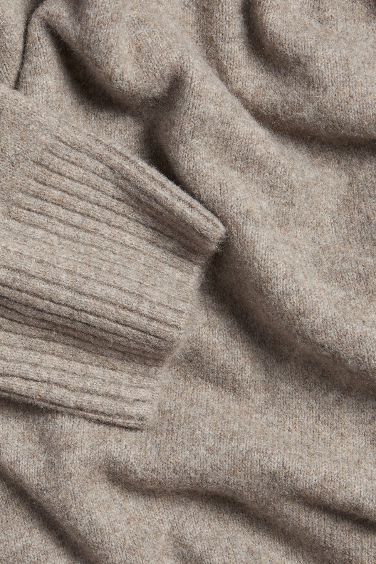 Strikkegenser - Melert beige - 4