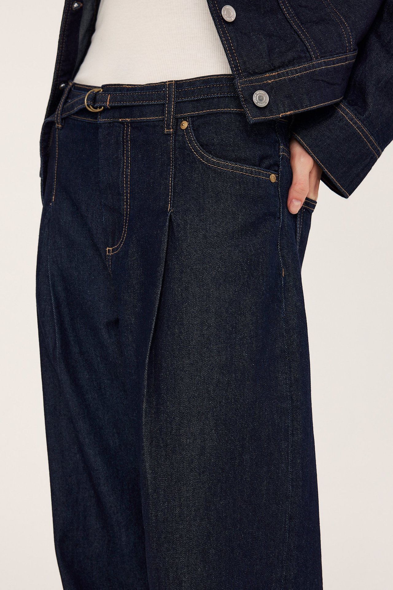 Wide jeans high waist - Tumma denim - 5