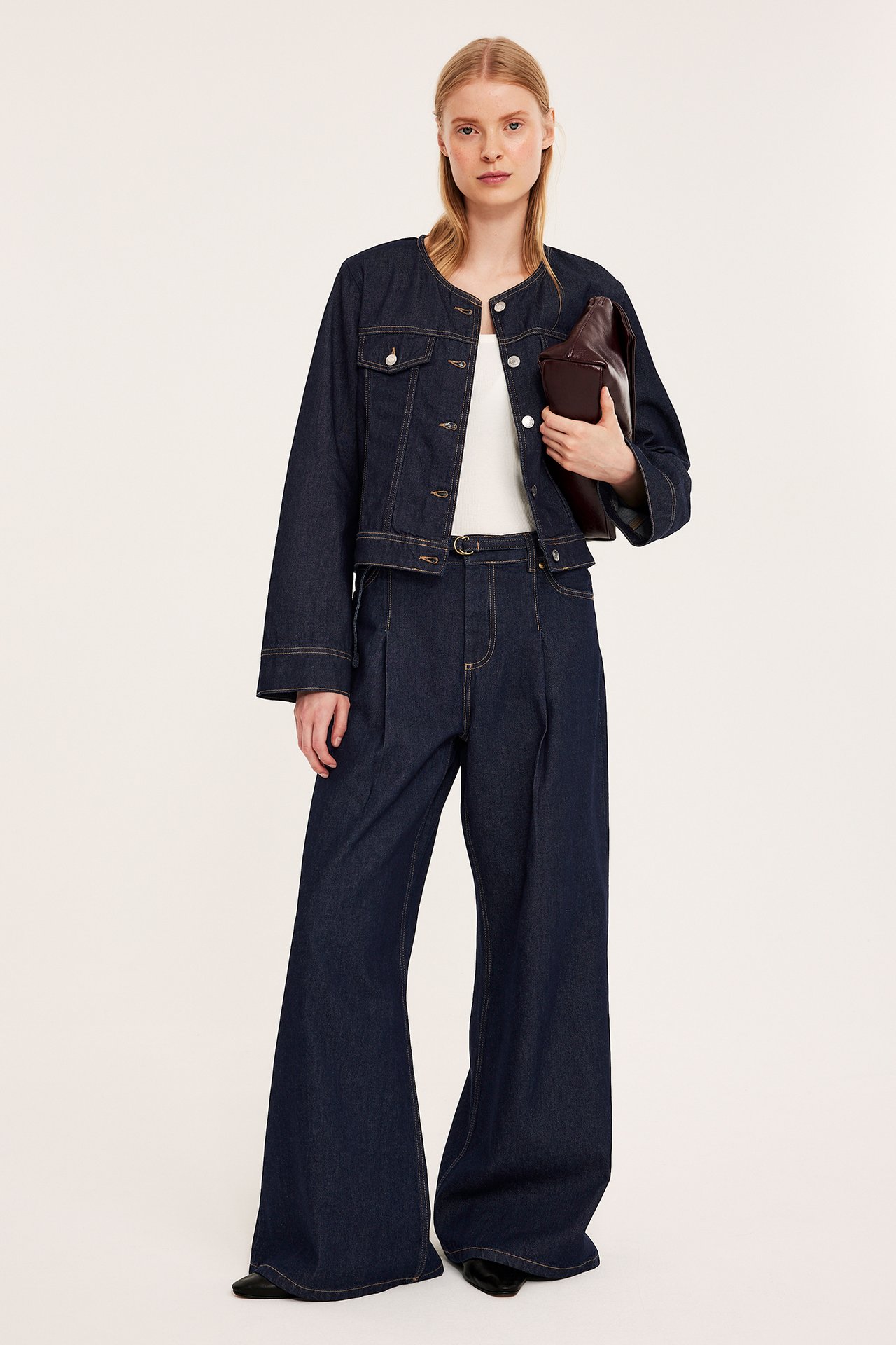 Dżinsy wide high waist