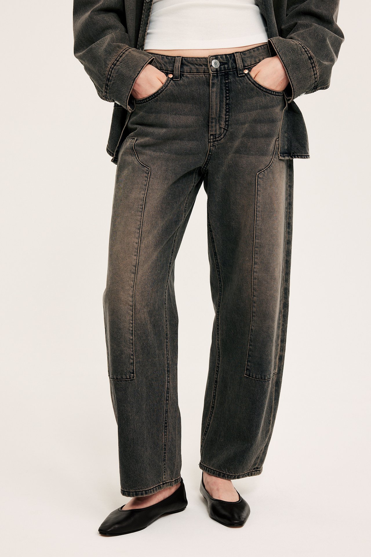 Jeans barrel fit