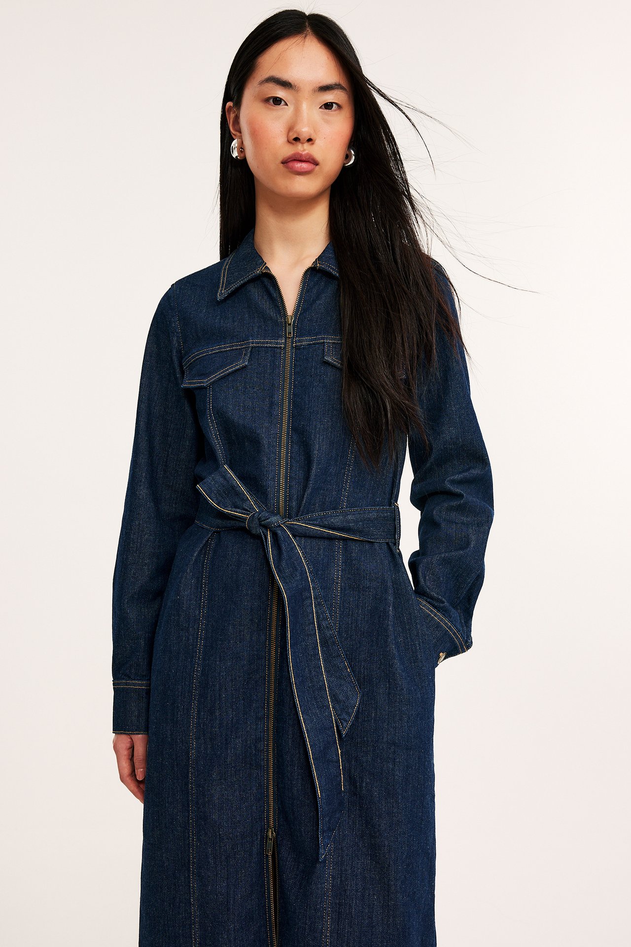 Jeanskjole - Mørk denim - 5
