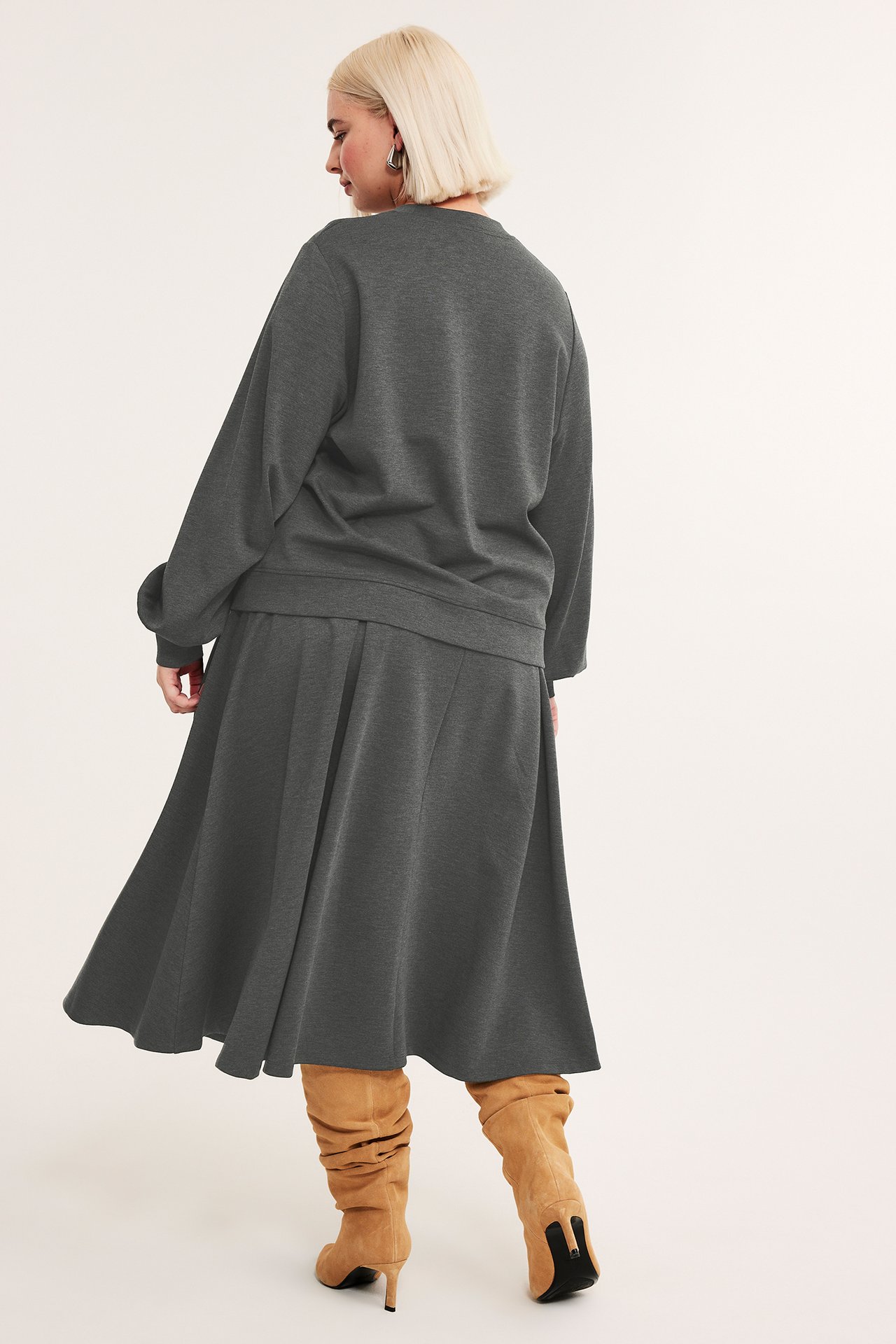Sweatshirt med ballongärm - Mörkgrå - 6