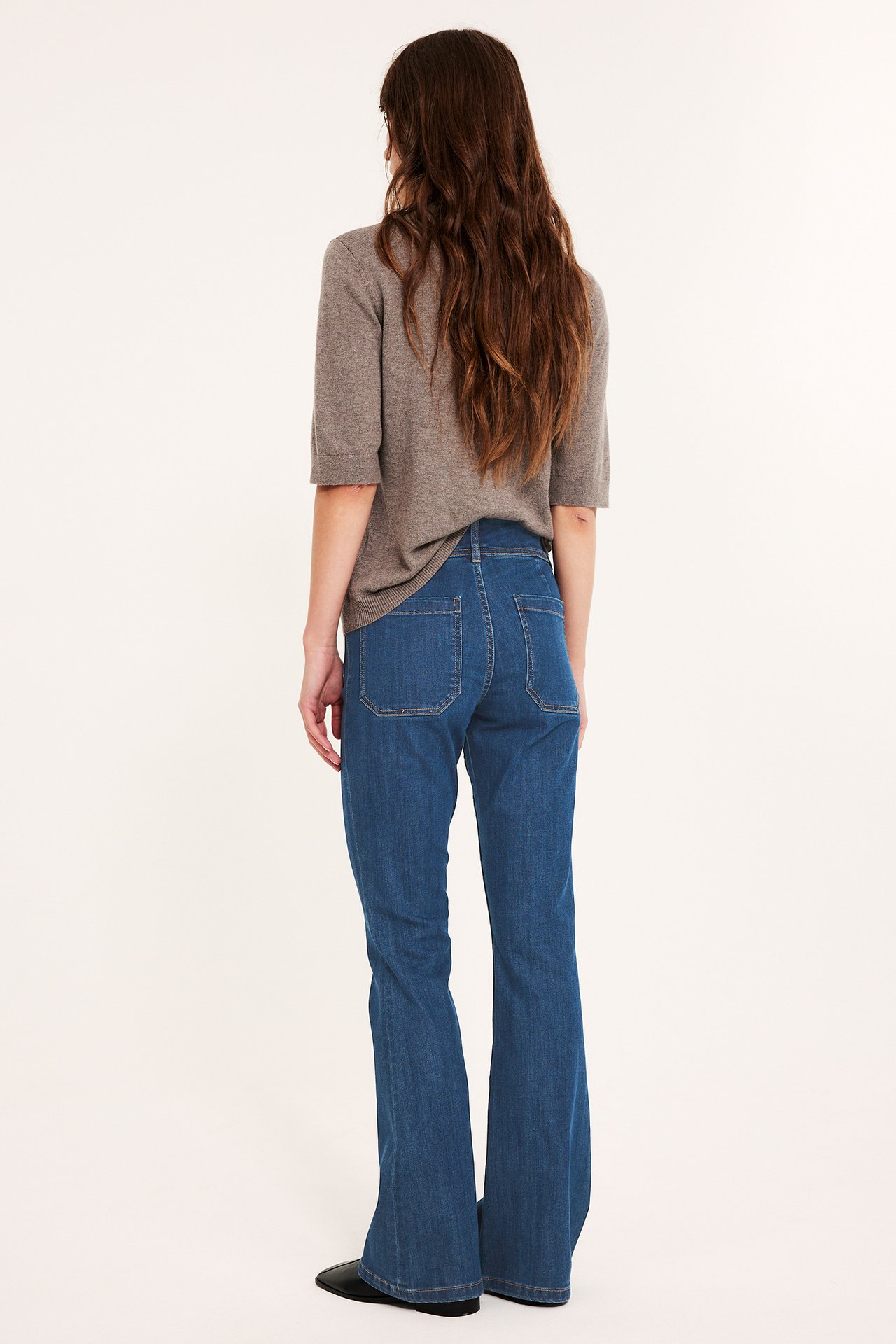 Flare Jeans Low Waist - Denim - 175cm / Storlek: S - 7