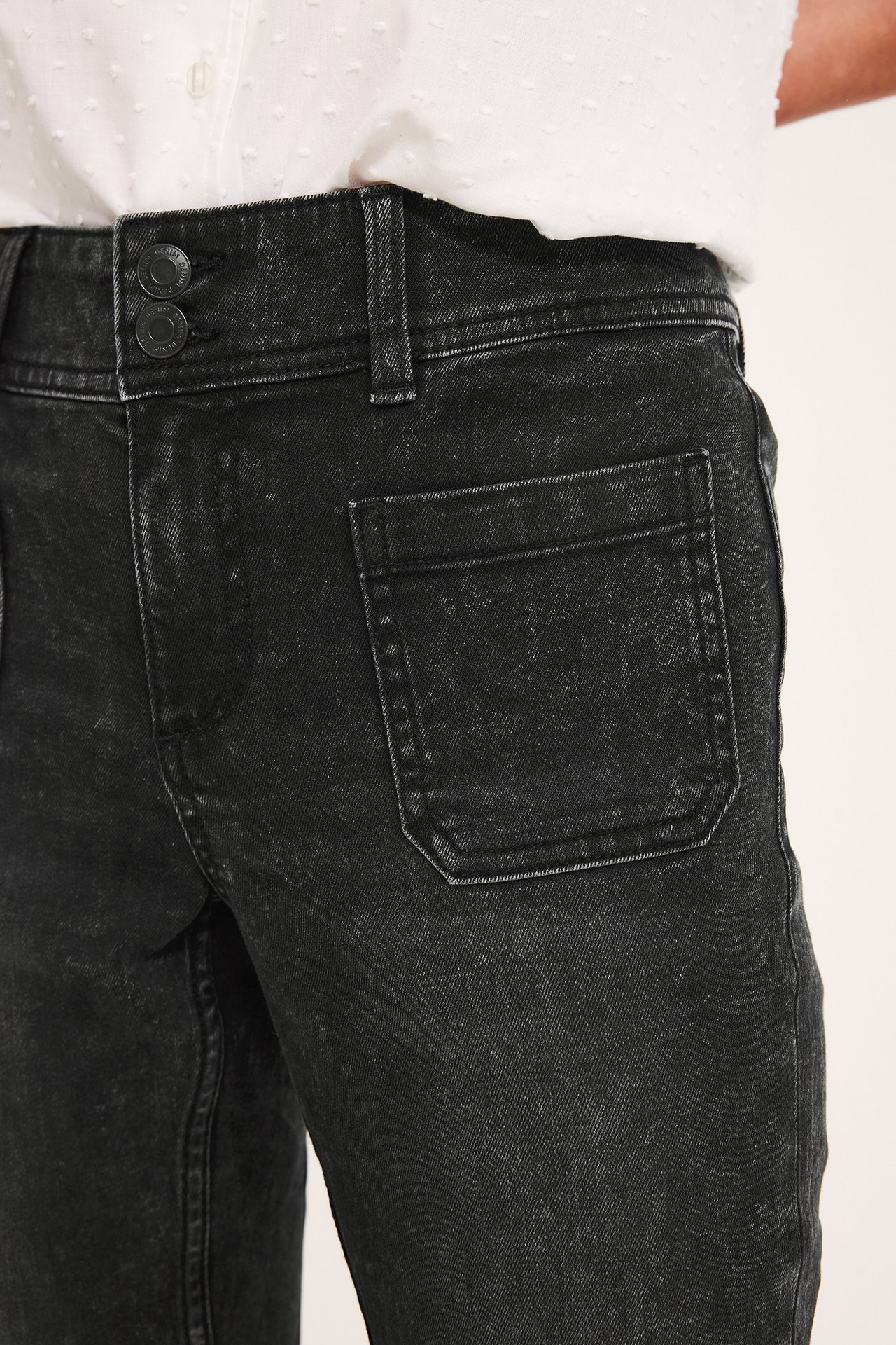 Flare Jeans Low Waist - Musta - 6