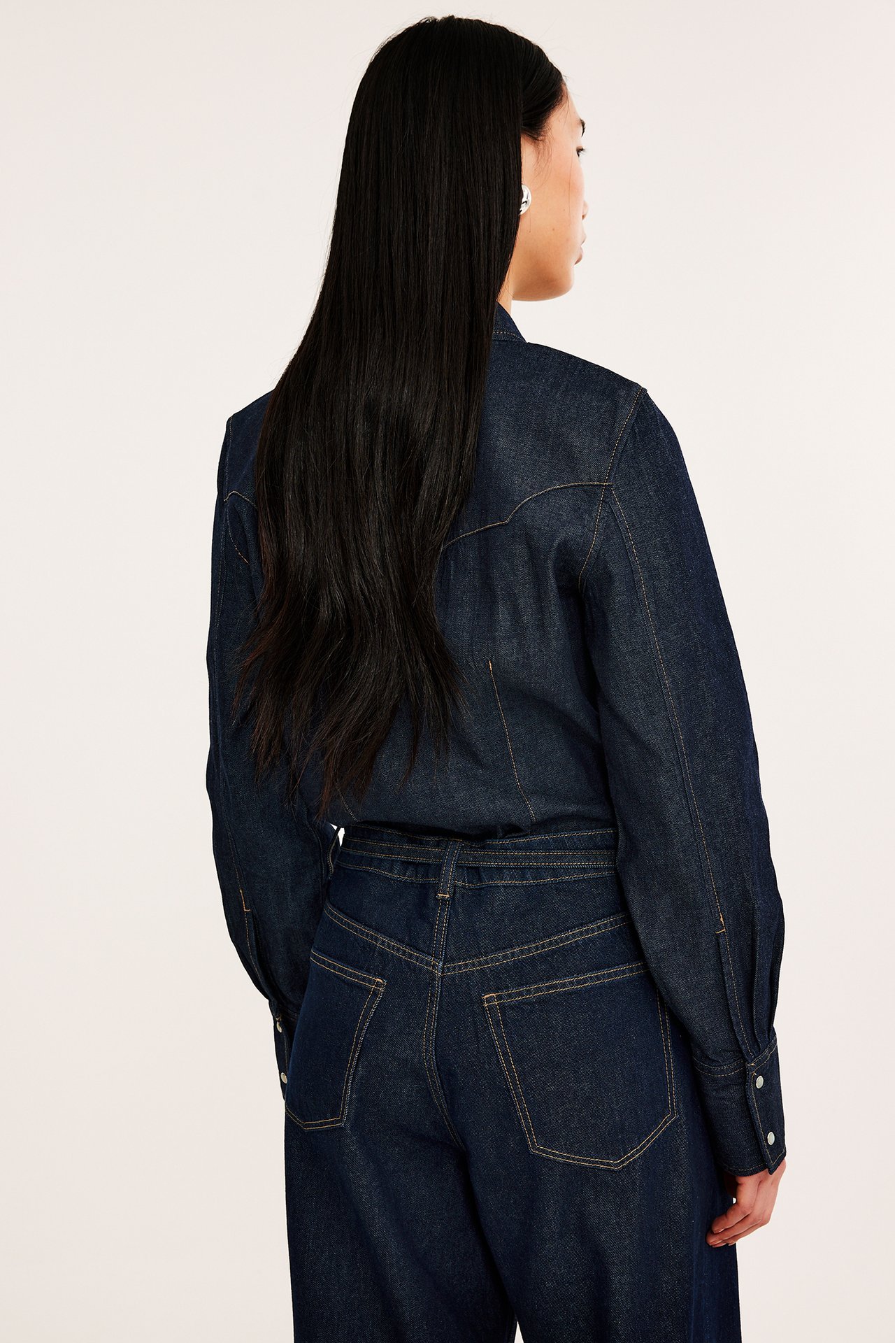 Western-henkinen farkkupaita - Tumma denim - 6
