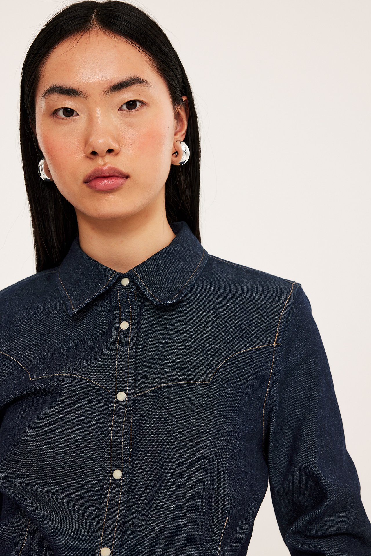 Western-henkinen farkkupaita - Tumma denim - 4