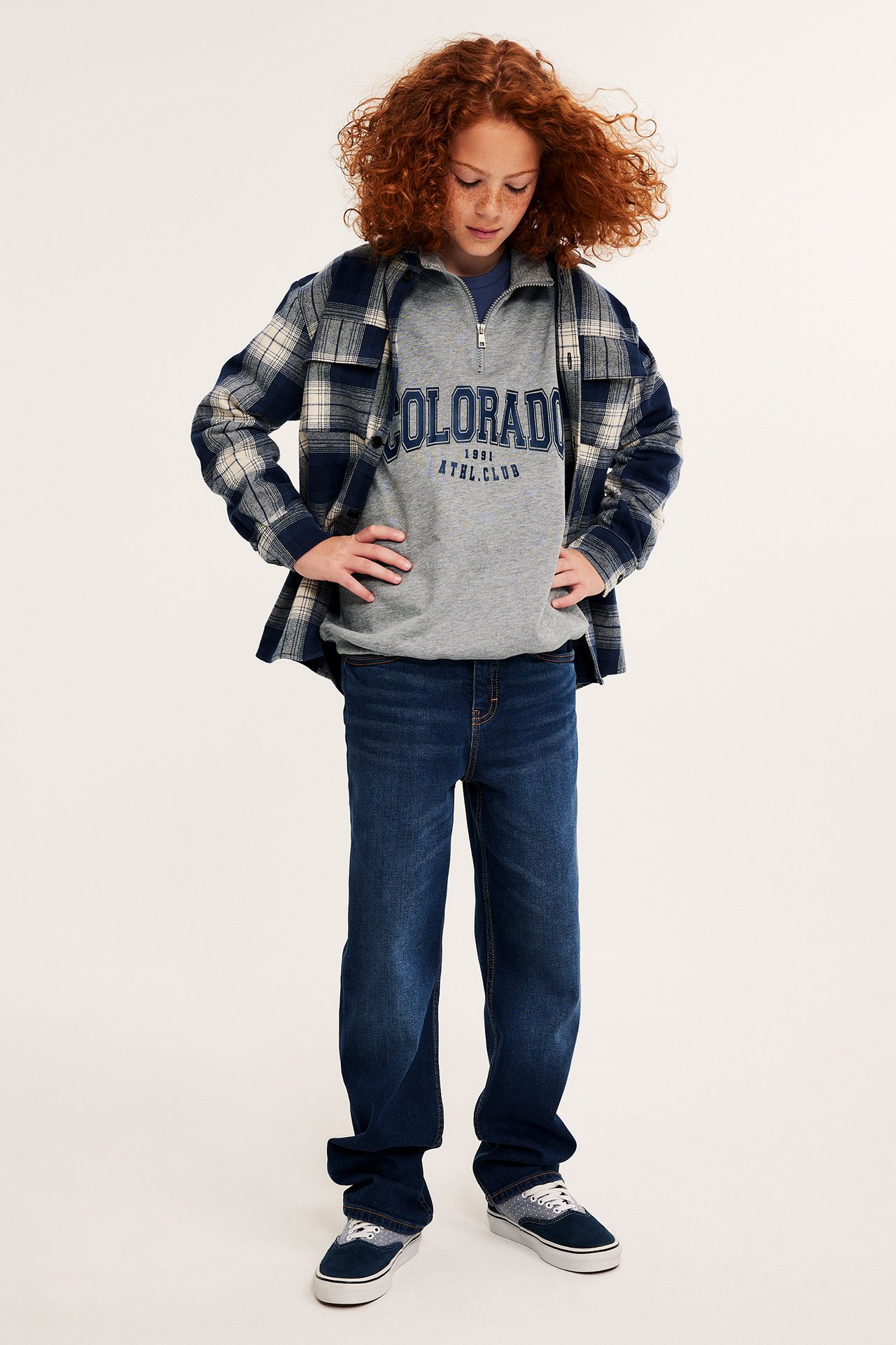Sweatshirt med glidelås - Mørkegrå - 4