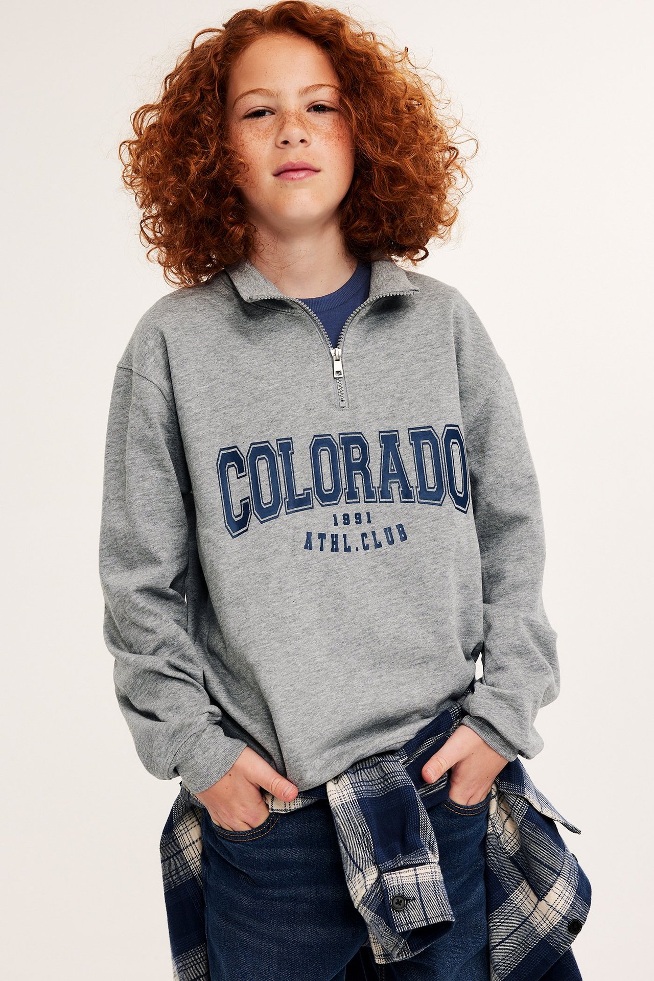 Sweatshirt med glidelås