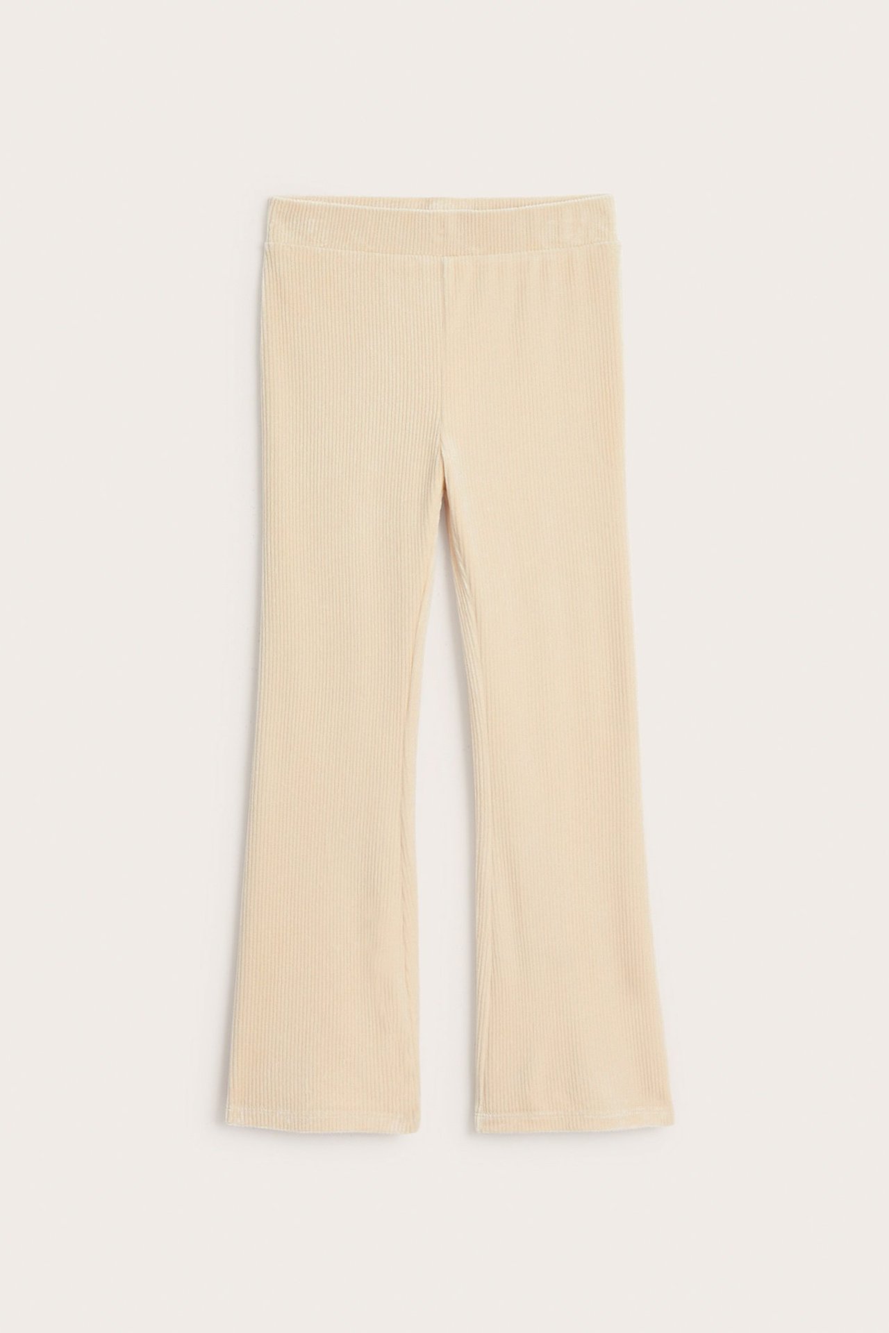 Ribbestrikket utsvingt leggings
