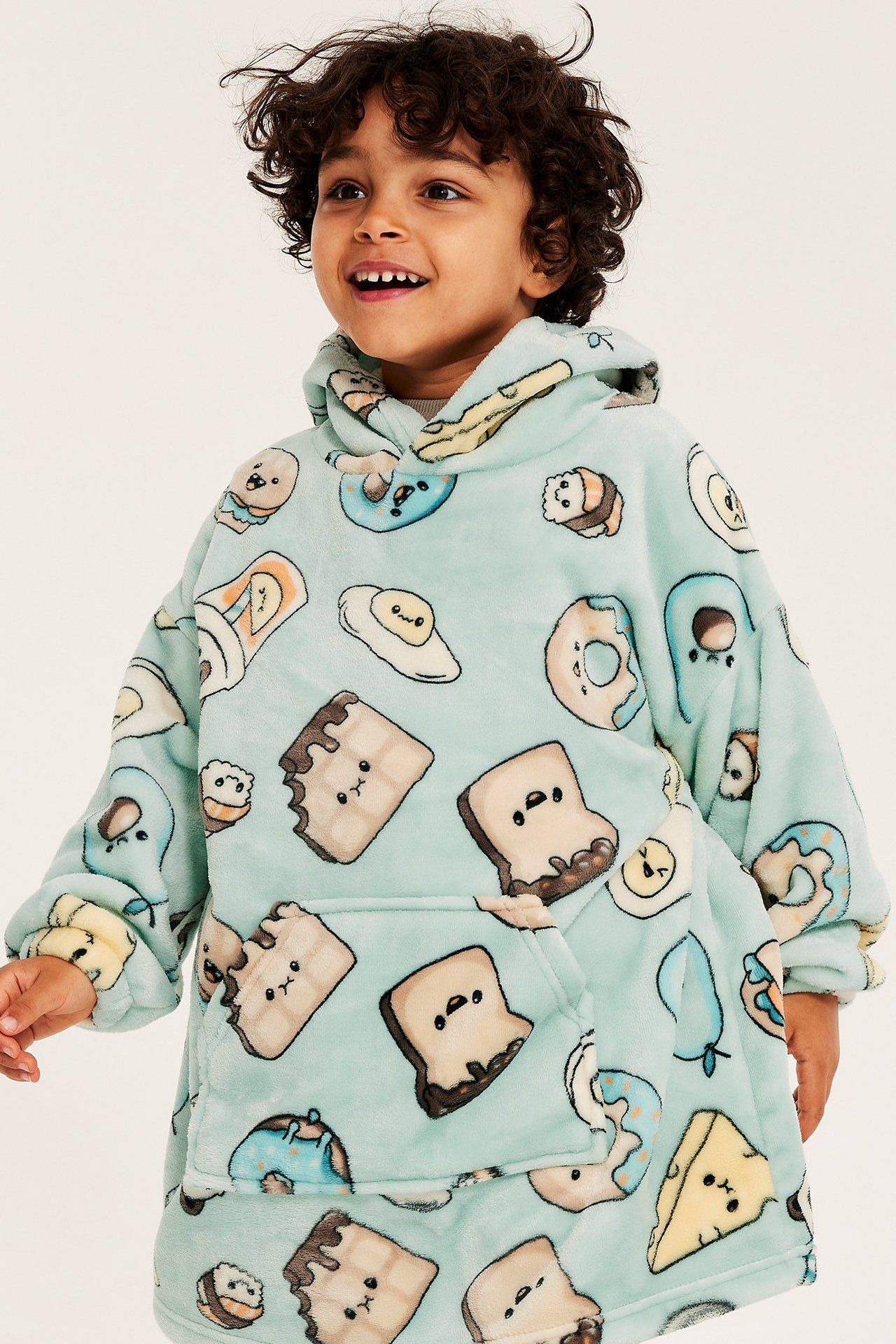 Fleecehuppari painatuksella - Vaaleansininen - 4