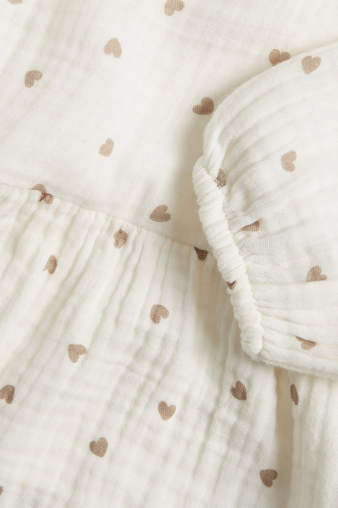 Peplumblus i muslin - Offwhite - 5