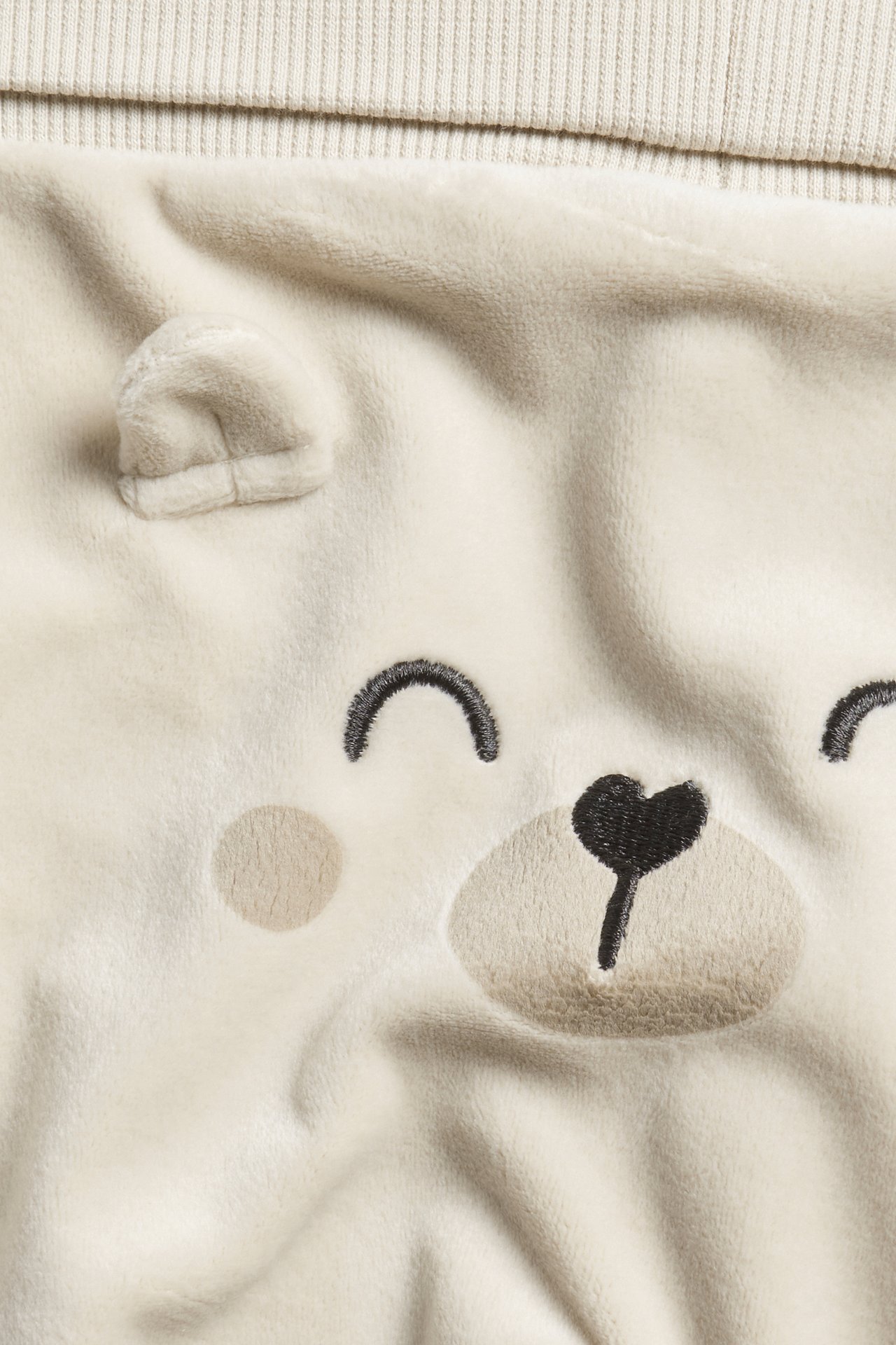 Mjukisbyxor i velour - Beige - 4