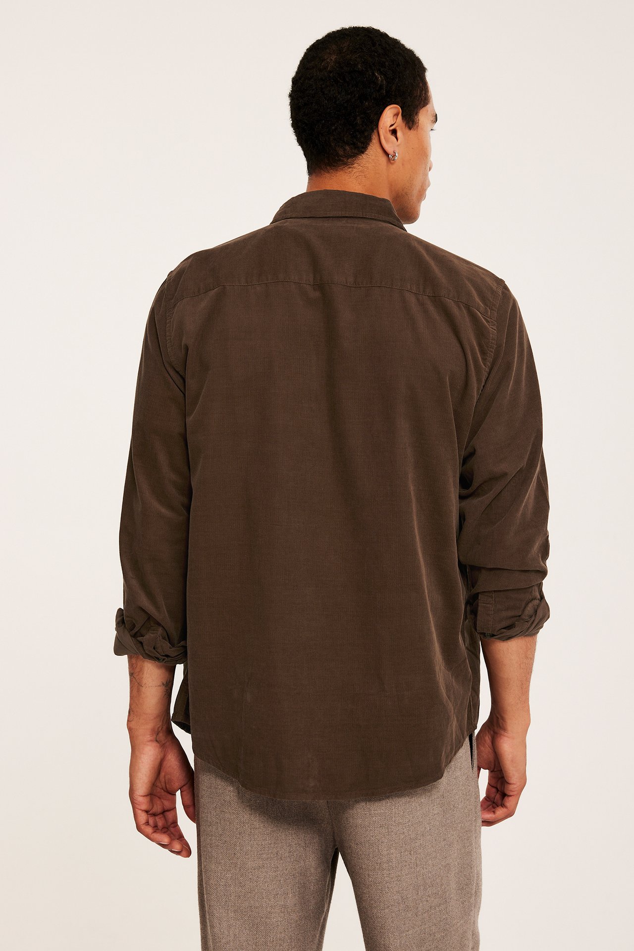 Manchesterskjorte - Brun - 183cm / Storlek: M - 5