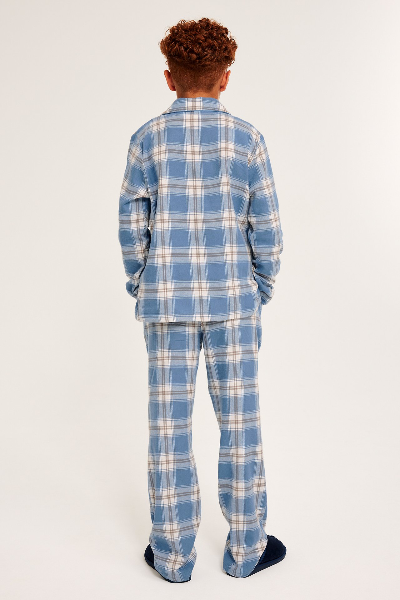 Flanellpyjamas - Blå - 6