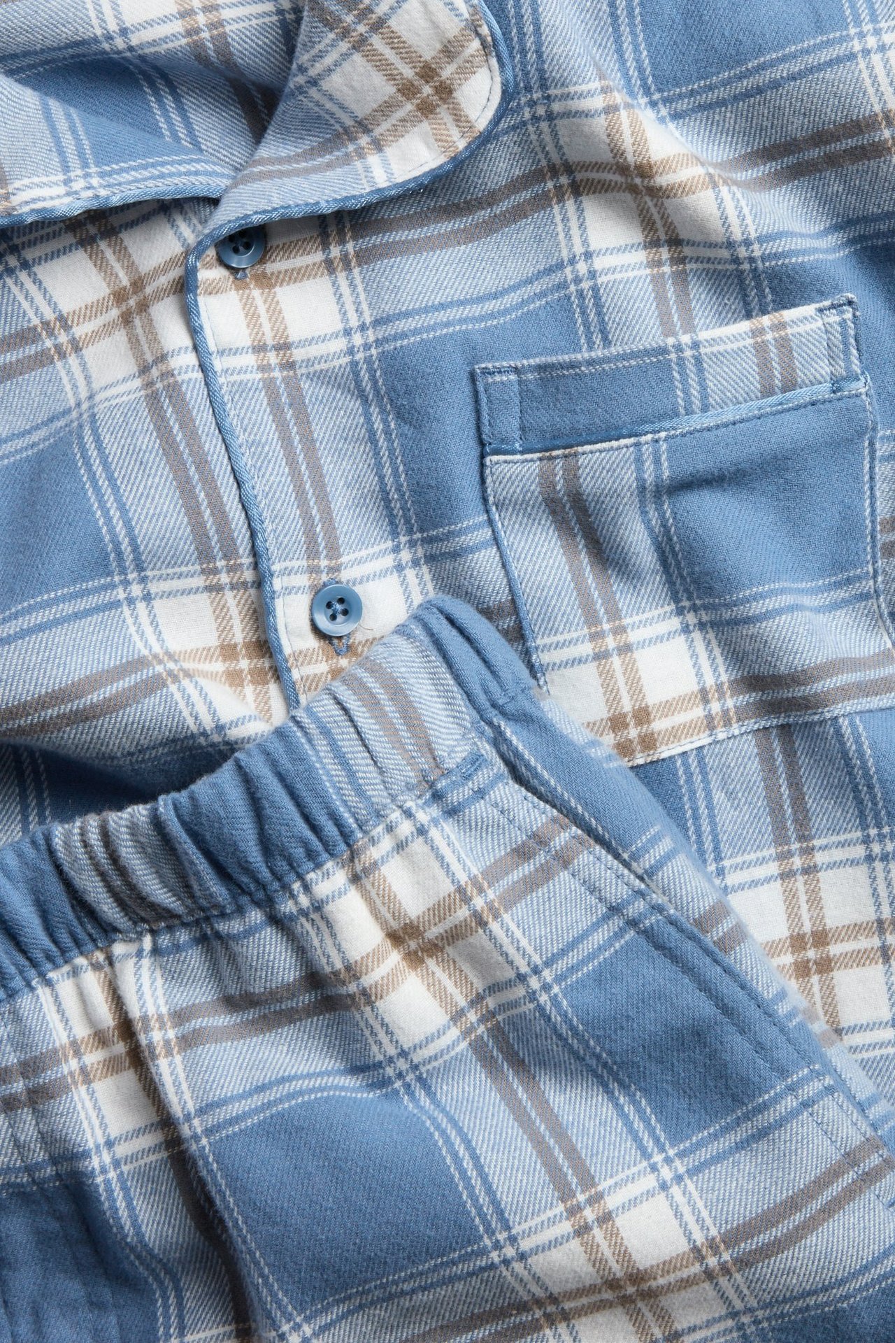 Flanellpyjamas - Blå - 5