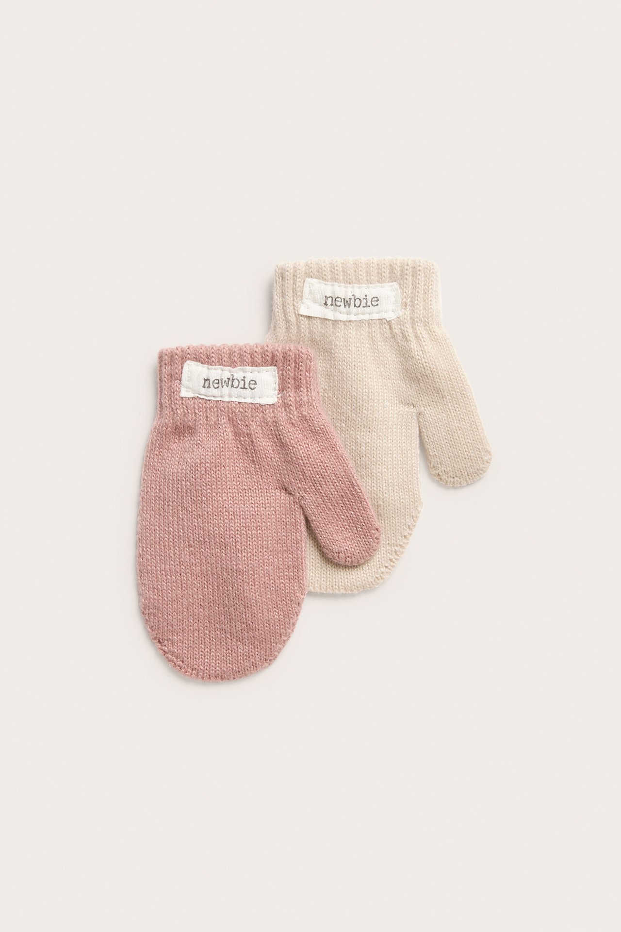 Neulotut lapaset, 2-pack - Pinkki - 1