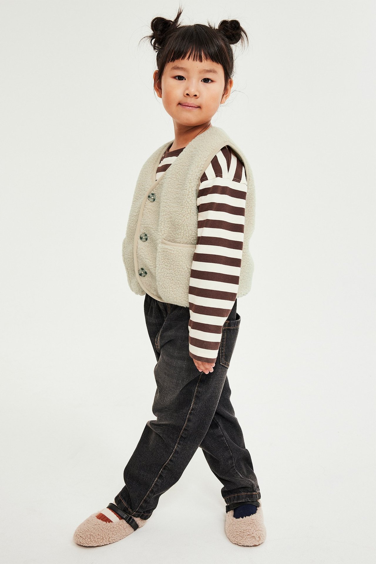 Vest i pilé - Beige - 5