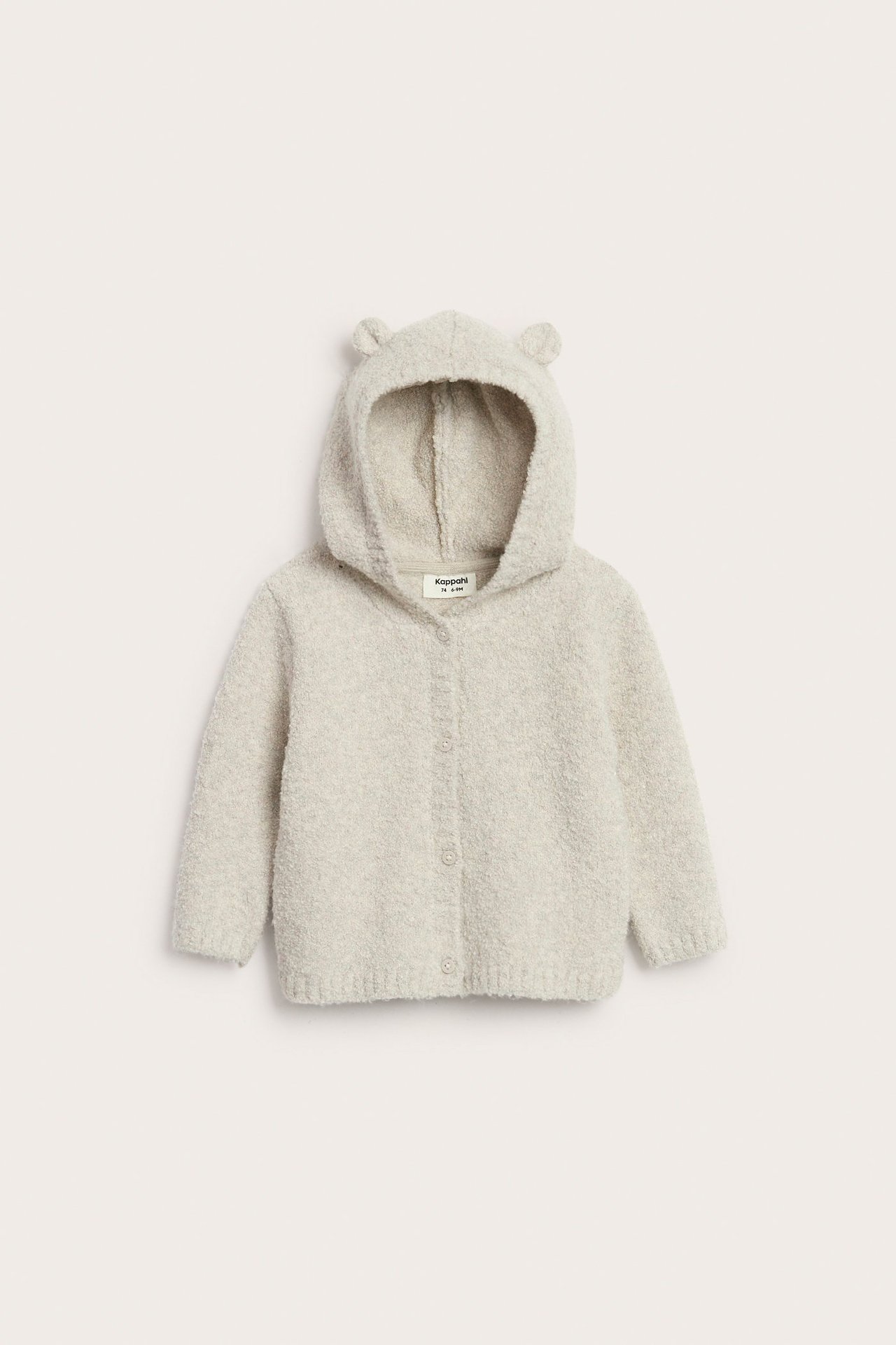 Boucléstrikket cardigan