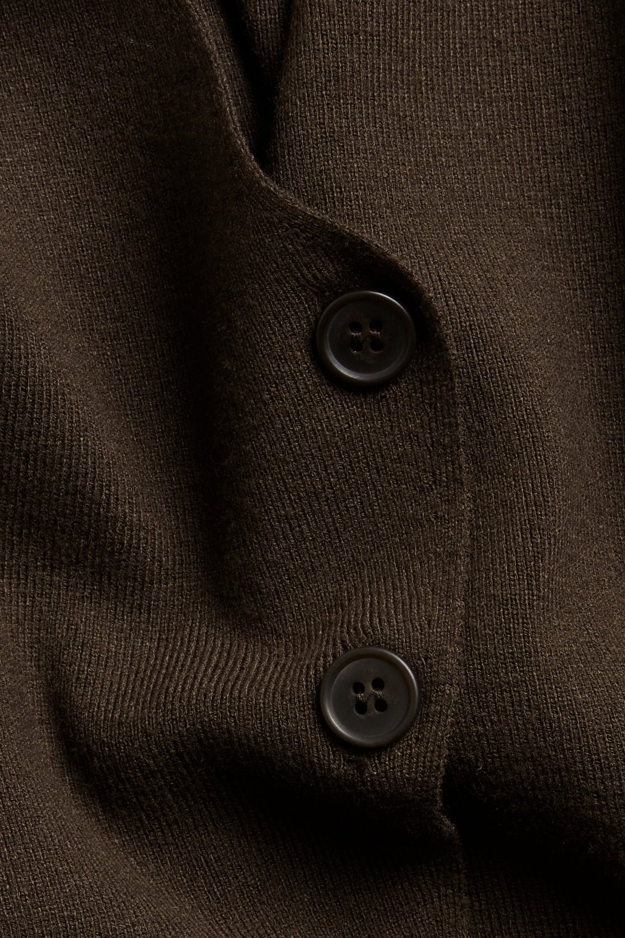Stickad cardigan - Mörkbrun - 6