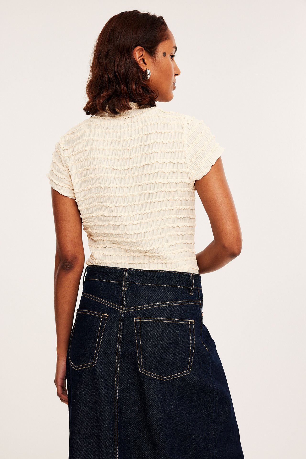 Topp med struktur - Offwhite - 6