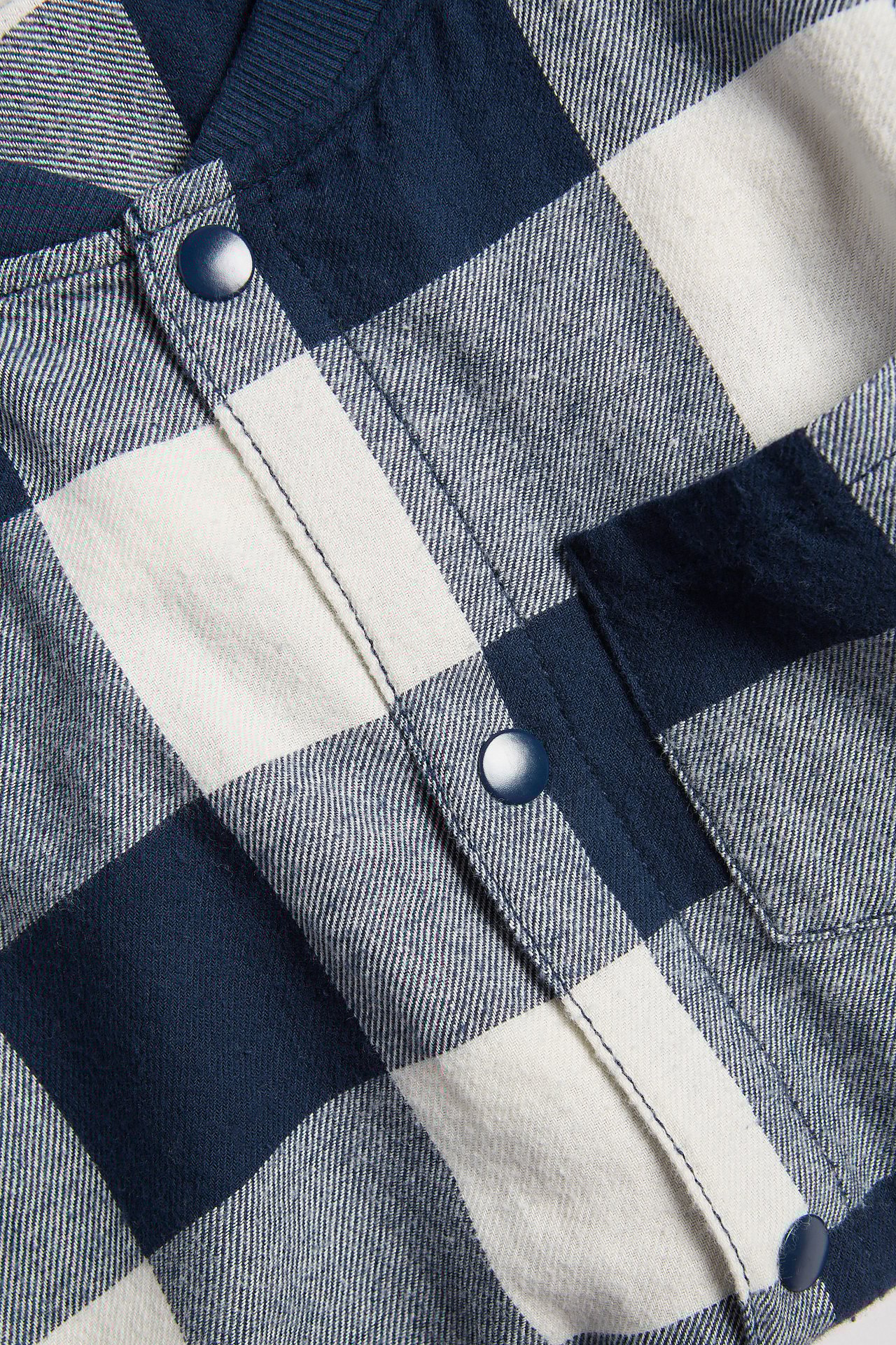 Ruudullinen flanellipaita - Tummansininen - 3