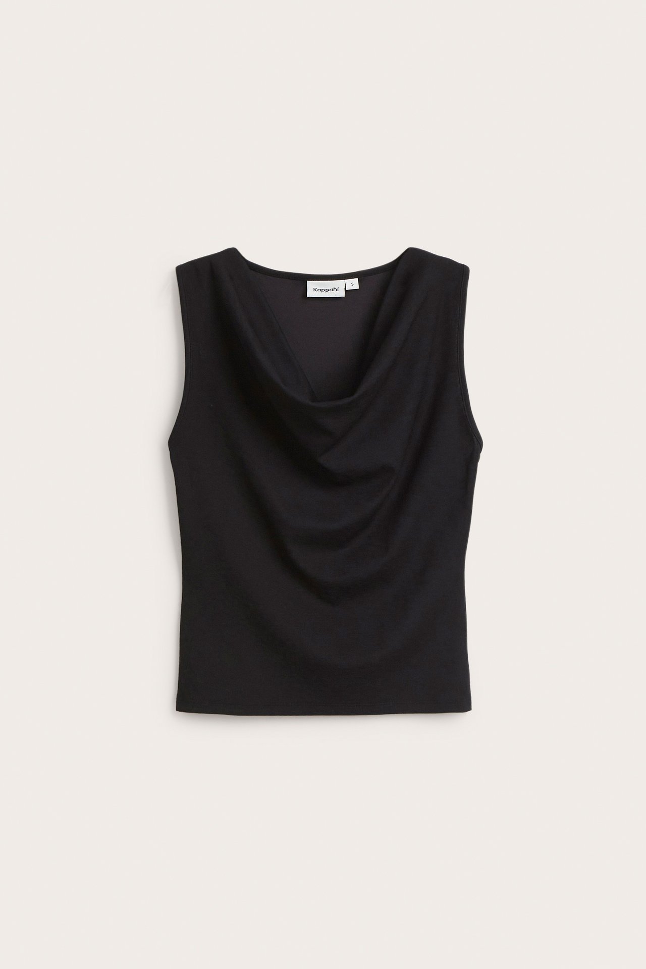 Singlet med drapering - Svart - 2