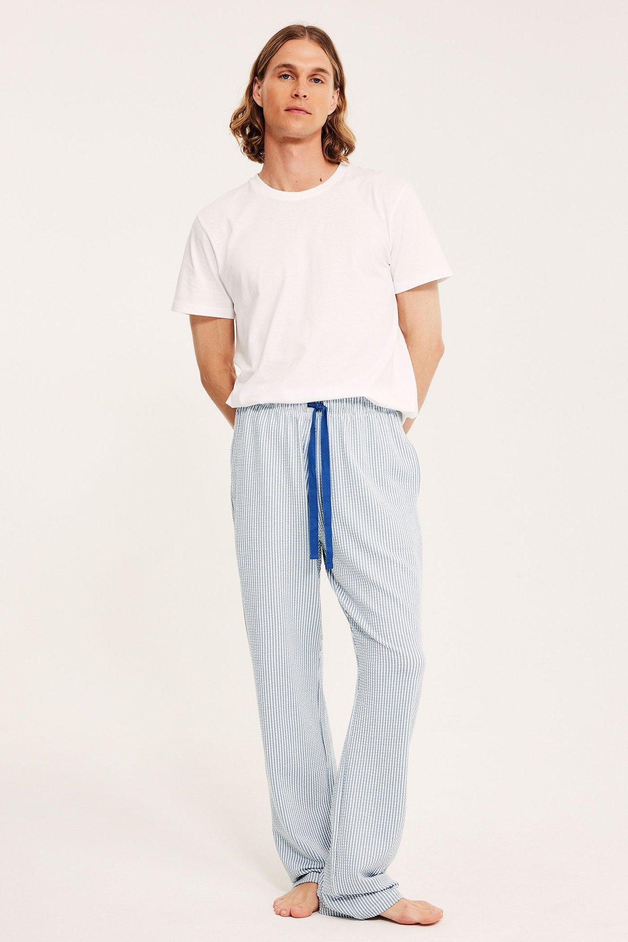 Pyjamasbyxor med struktur